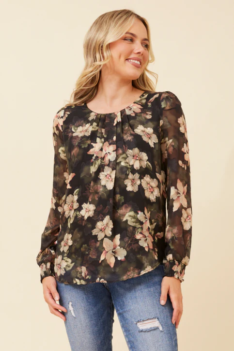 Alana Green Floral Print Blouse - Image 6