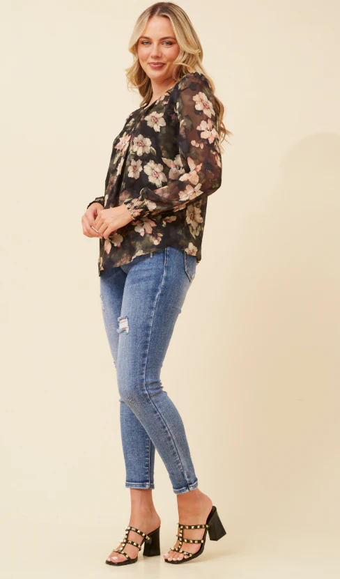 Alana Green Floral Print Blouse - Image 7