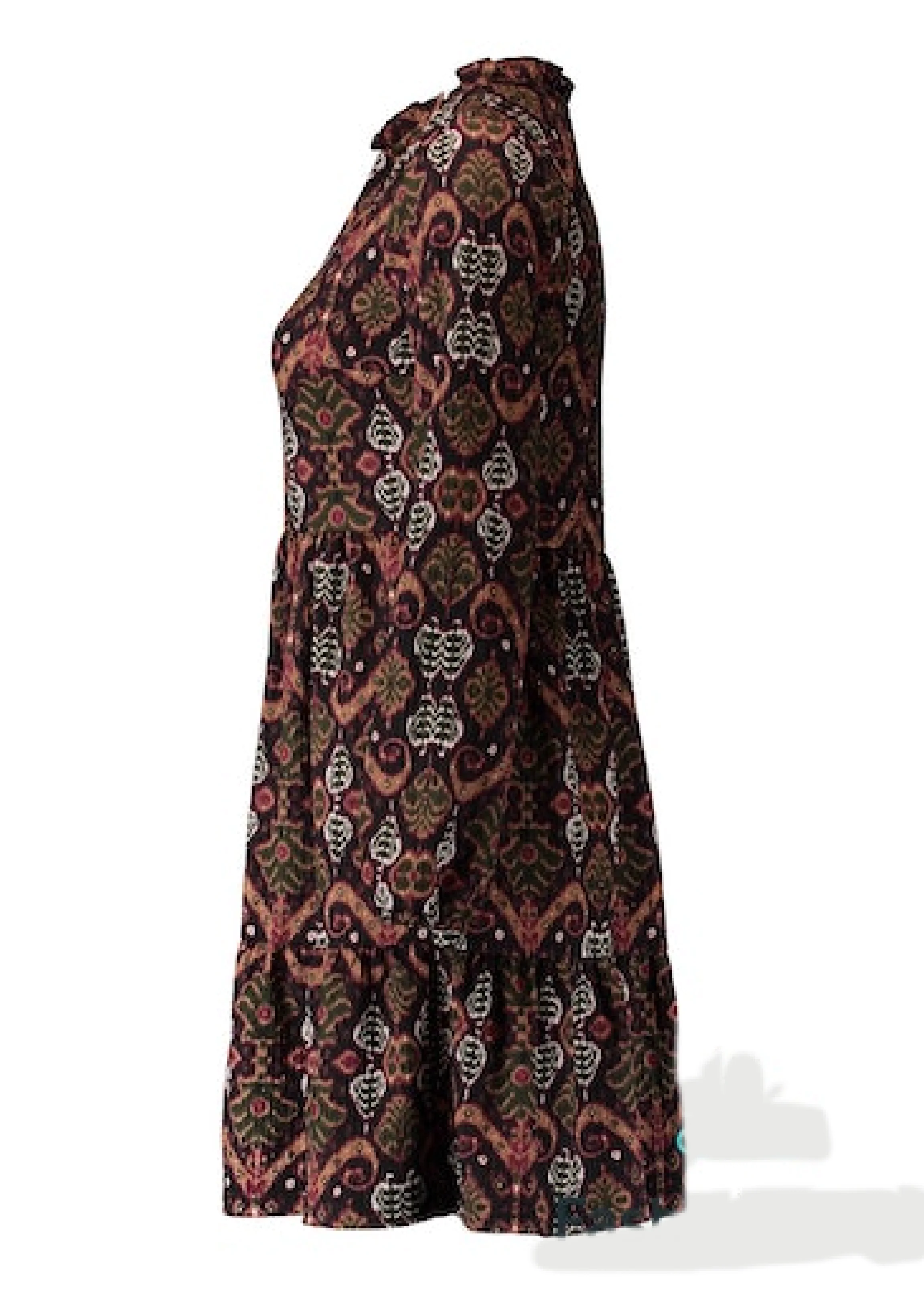 Alba Black Ethnic Motifs Smock Dress - Image 5