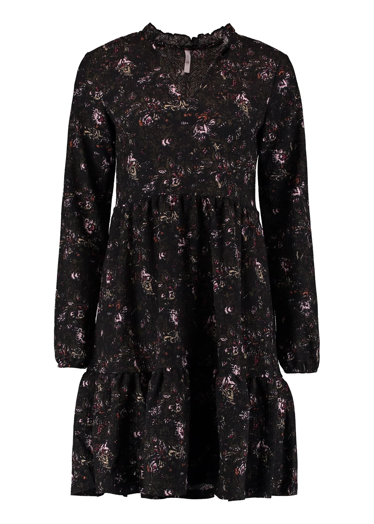 Alba Black Flower Smock Dress - Image 4