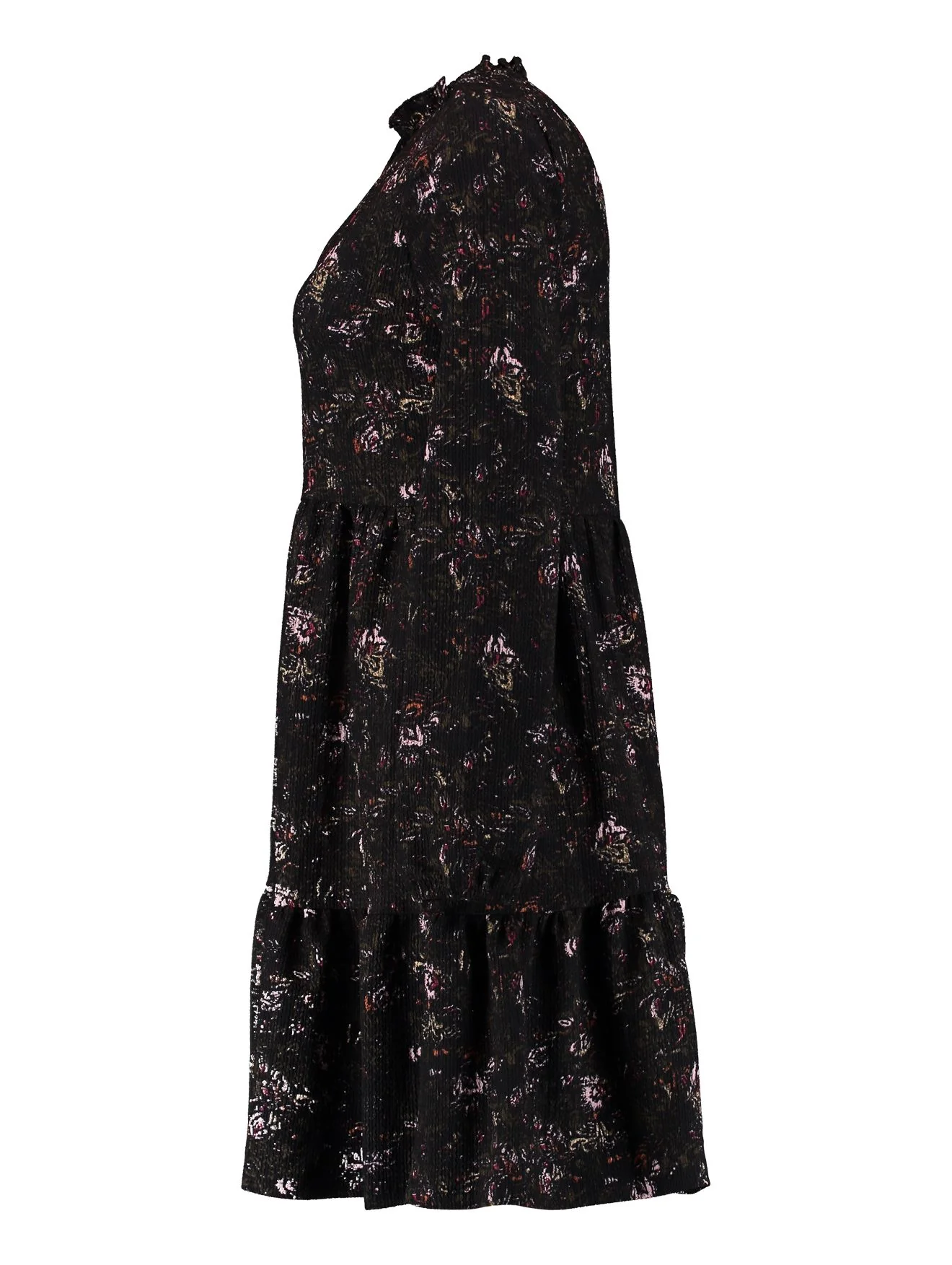 Alba Black Flower Smock Dress - Image 6