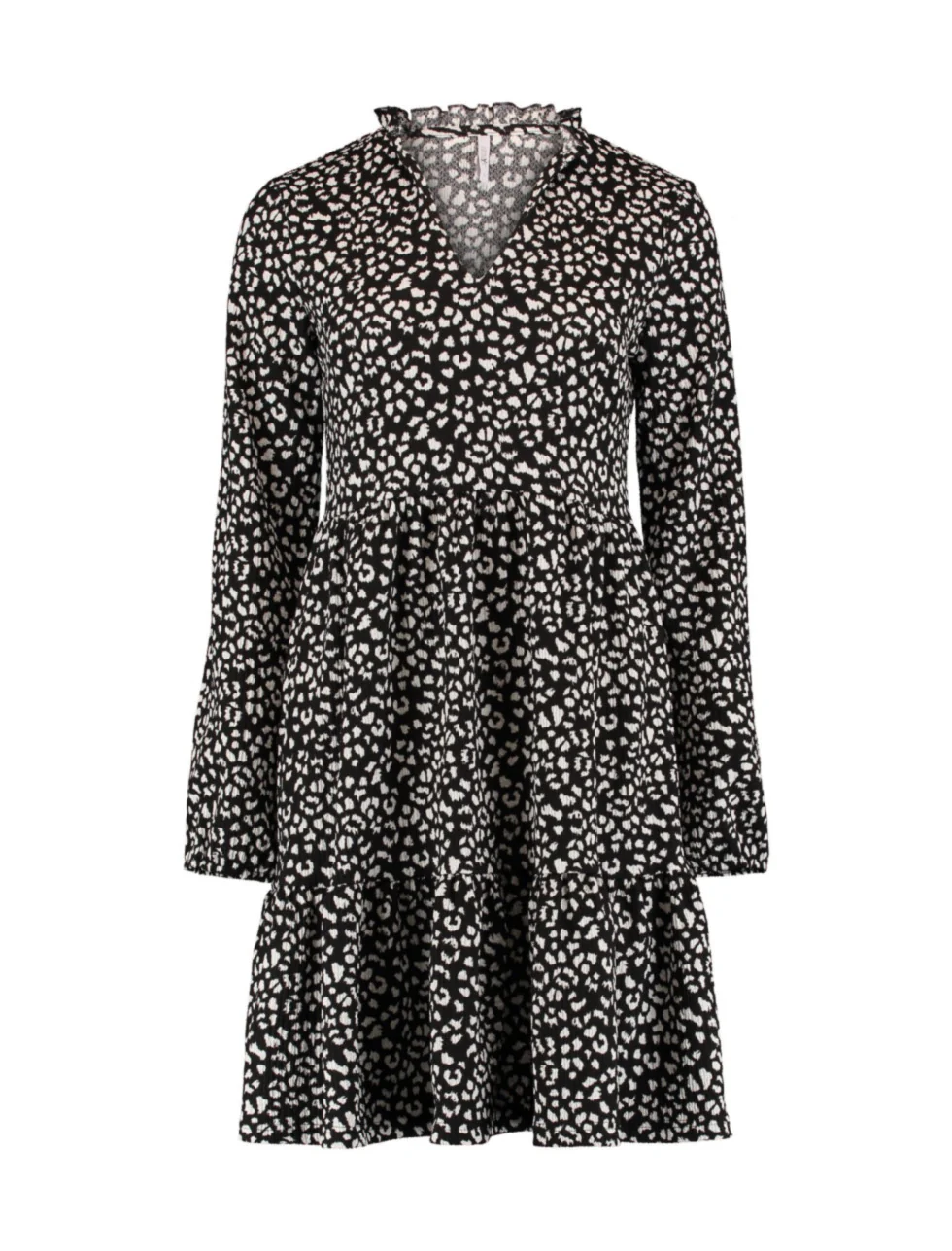 Alba Black Leopard Smock Dress - Image 10