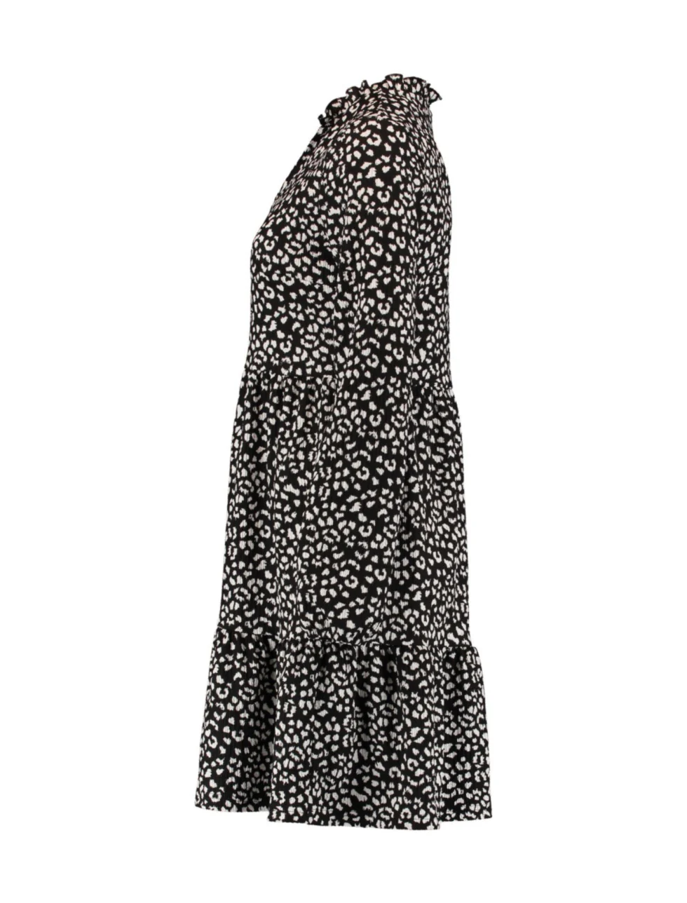 Alba Black Leopard Smock Dress - Image 9