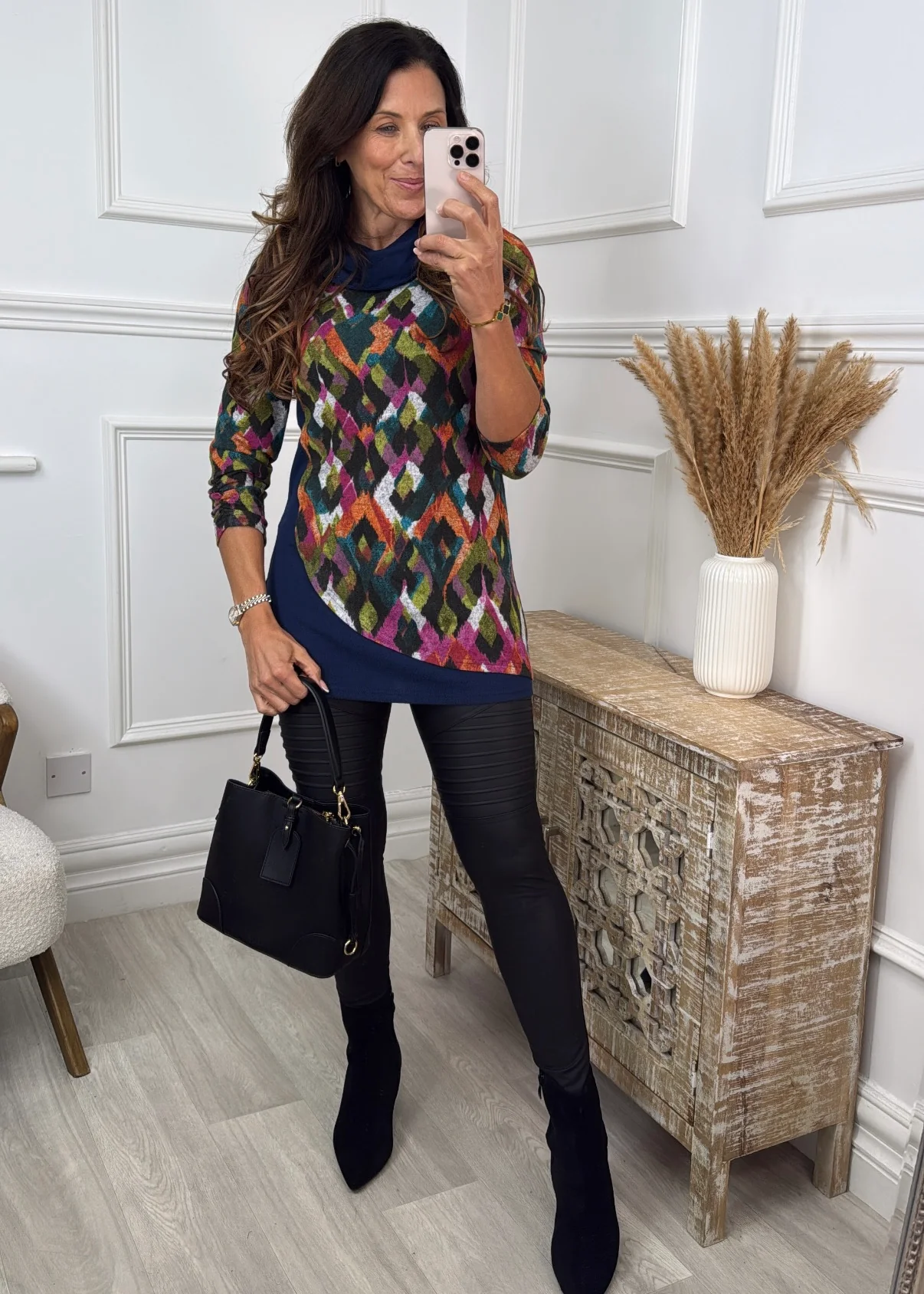 Alisson Orange Cowl Neck Jumper