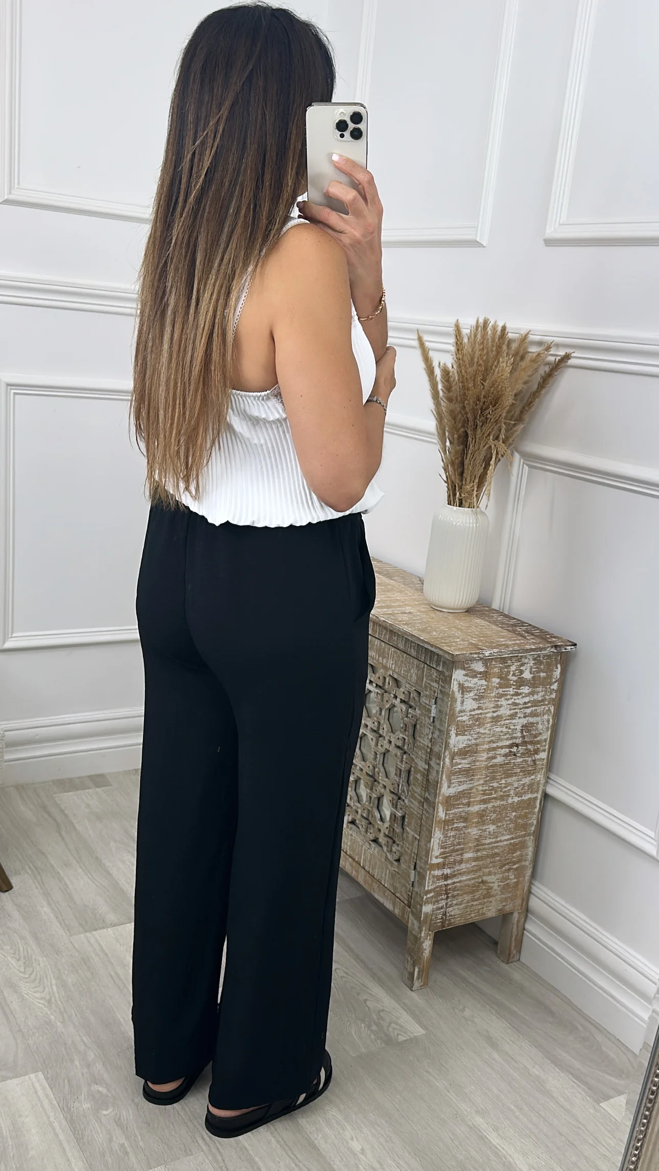 Antoinette Black Wide Leg Pants - Image 8