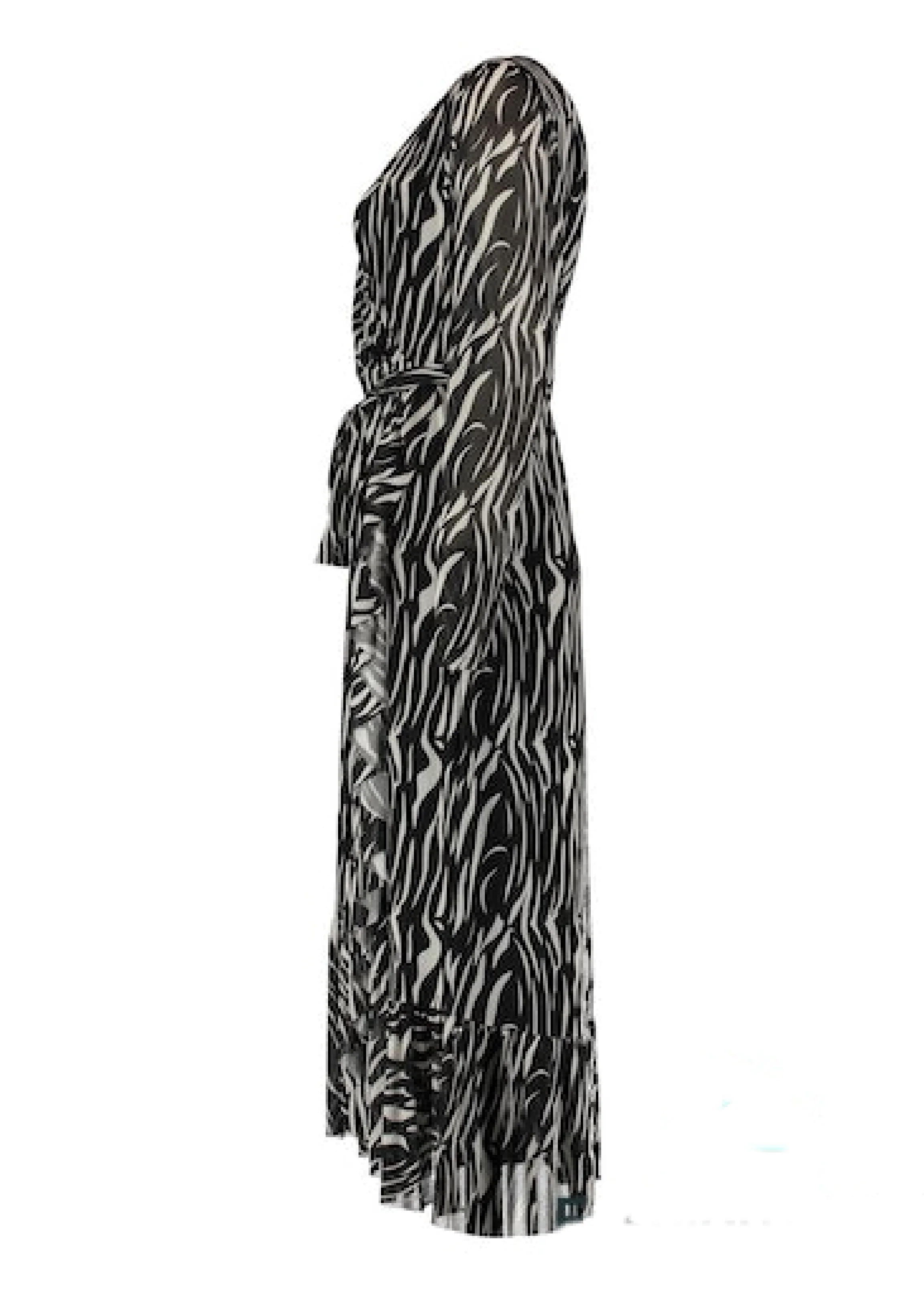 Beatrice Black Animal Print Wrap Dress - Image 7