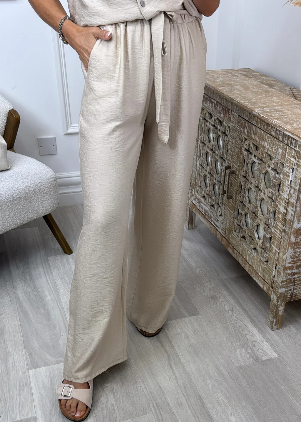 Bella Beige Pants - Image 3