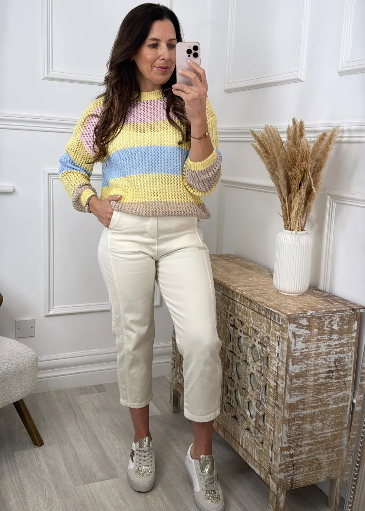 Blakely Yellow Wide Stripes Jumper - Image 3