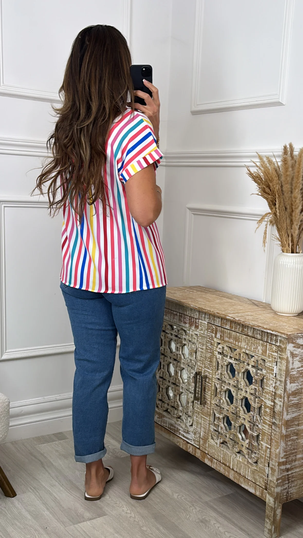 Camilla White Striped T-Shirt - Image 5