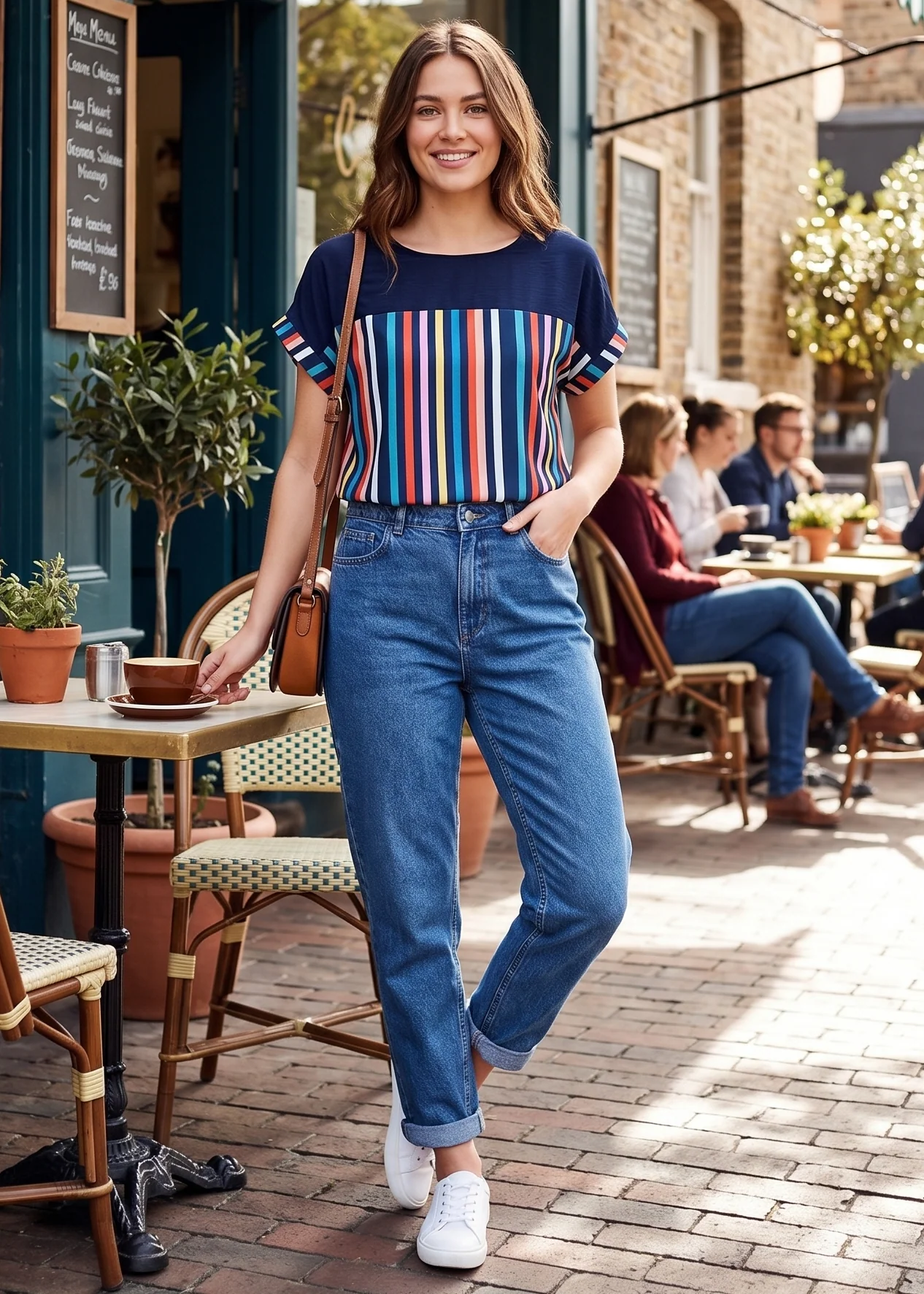 Caoimhe Navy Striped T-Shirt - Image 4