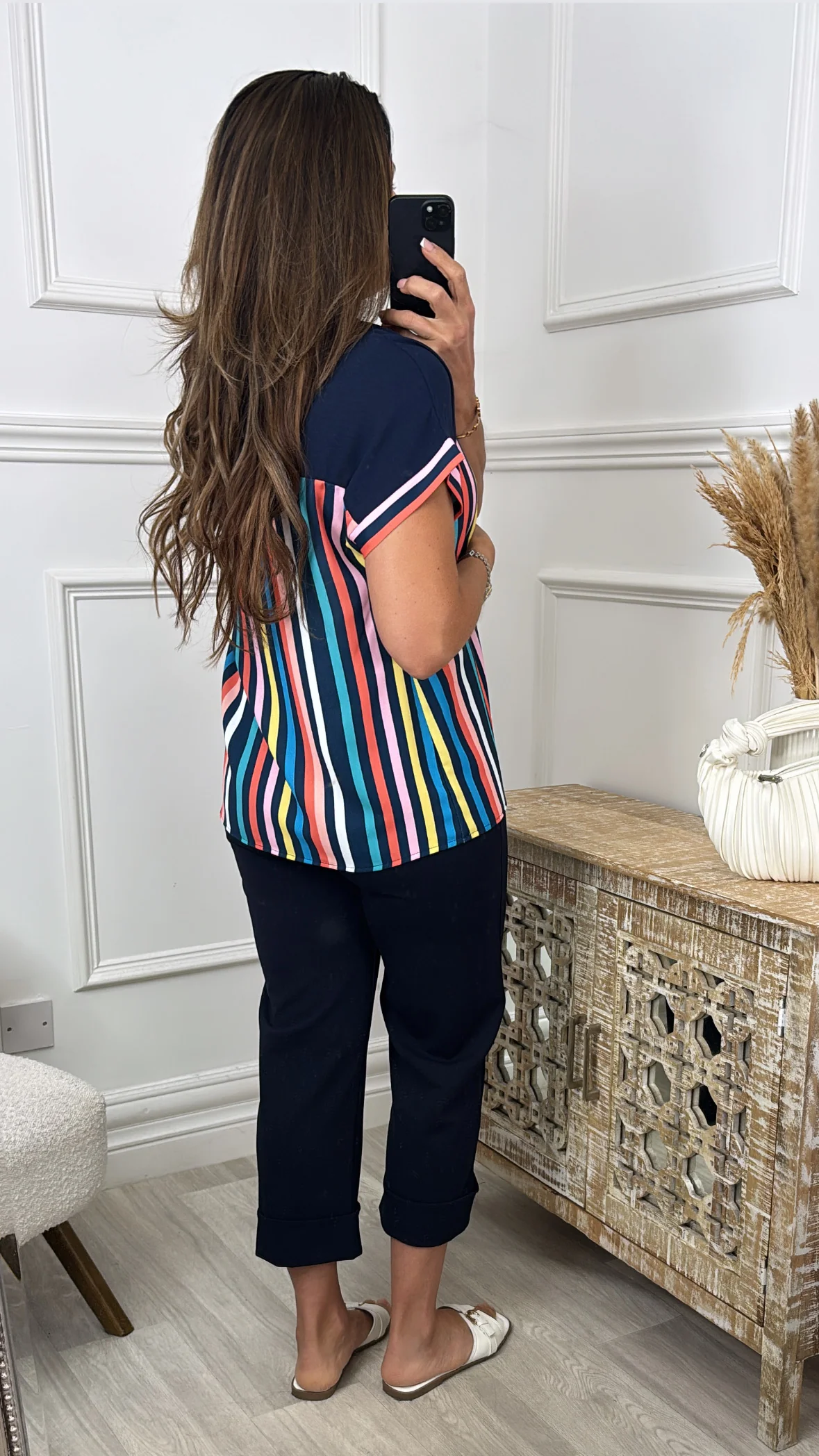 Caoimhe Navy Striped T-Shirt - Image 5