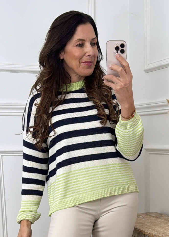 Carmella Navy Stripe Jumper