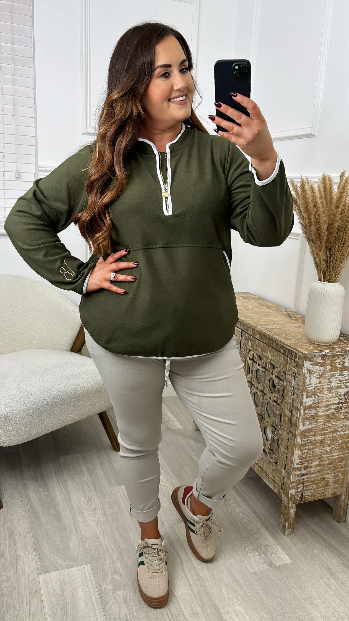 Caroline Beige Chino Joggers - Image 4