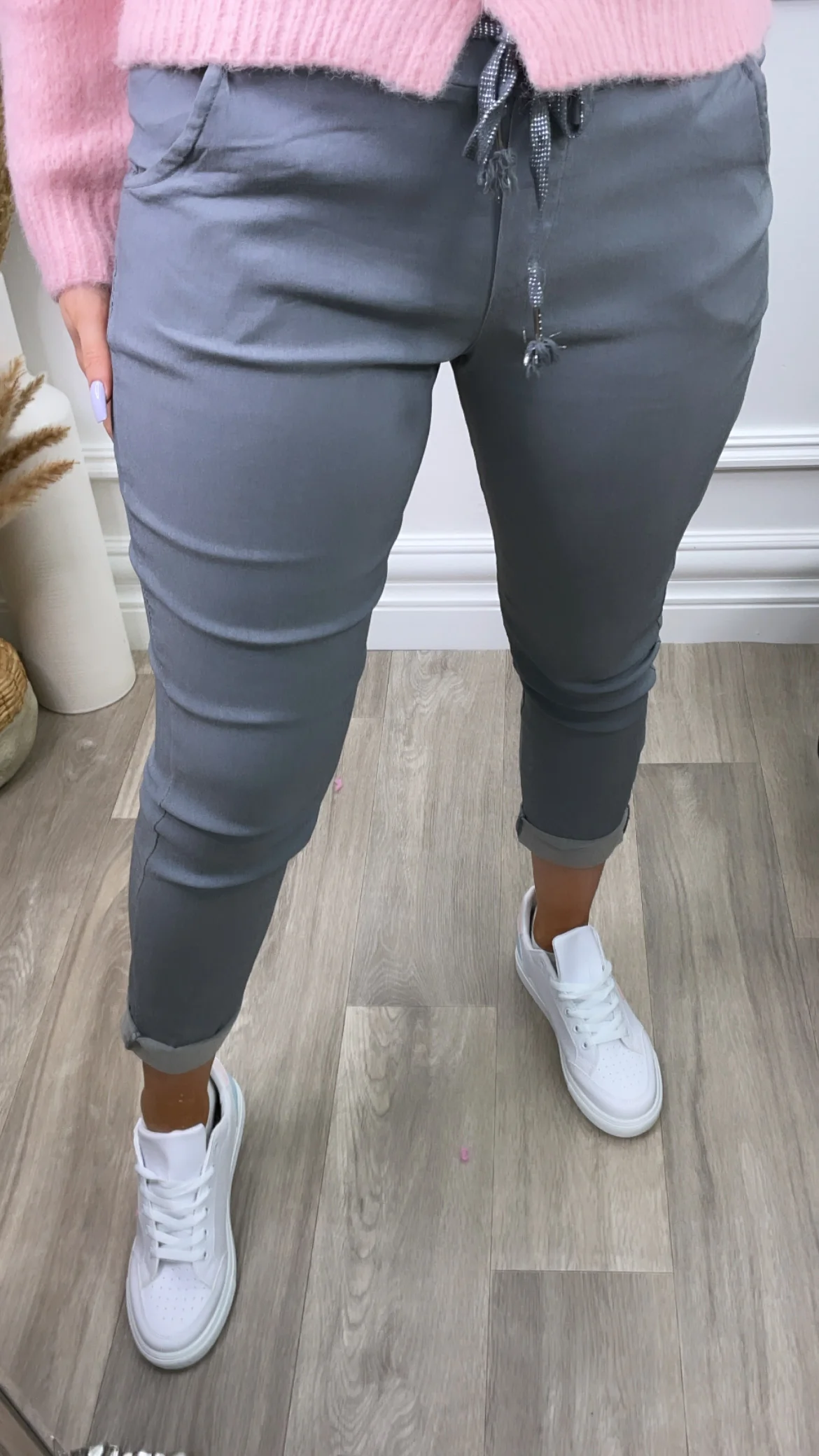 Caroline Grey Chino Joggers - Image 12
