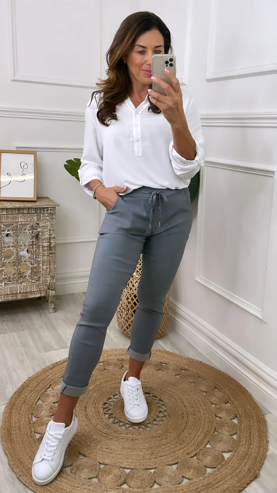 Caroline Grey Chino Joggers - Image 6