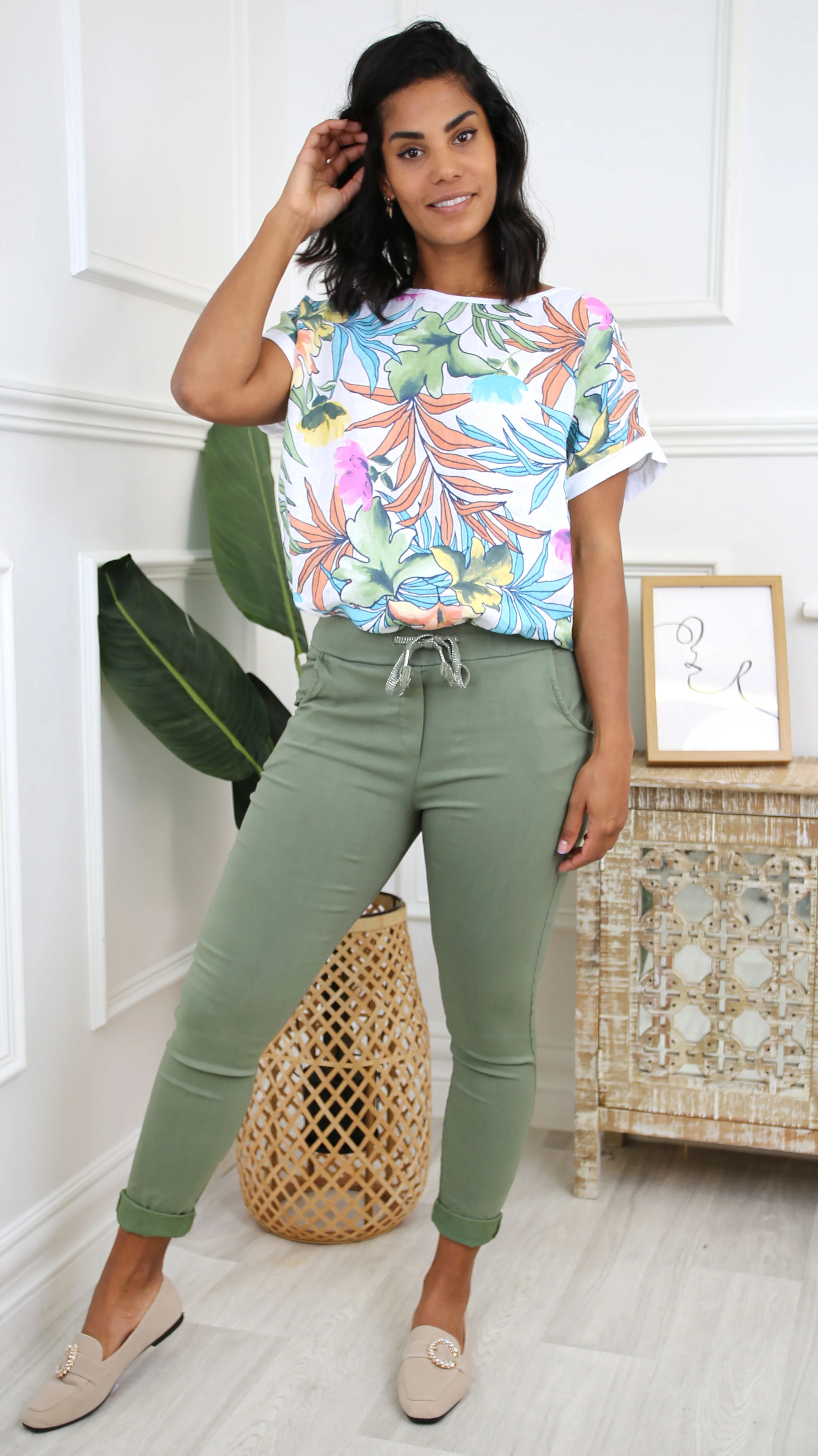Caroline Khaki Chino Joggers - Image 6