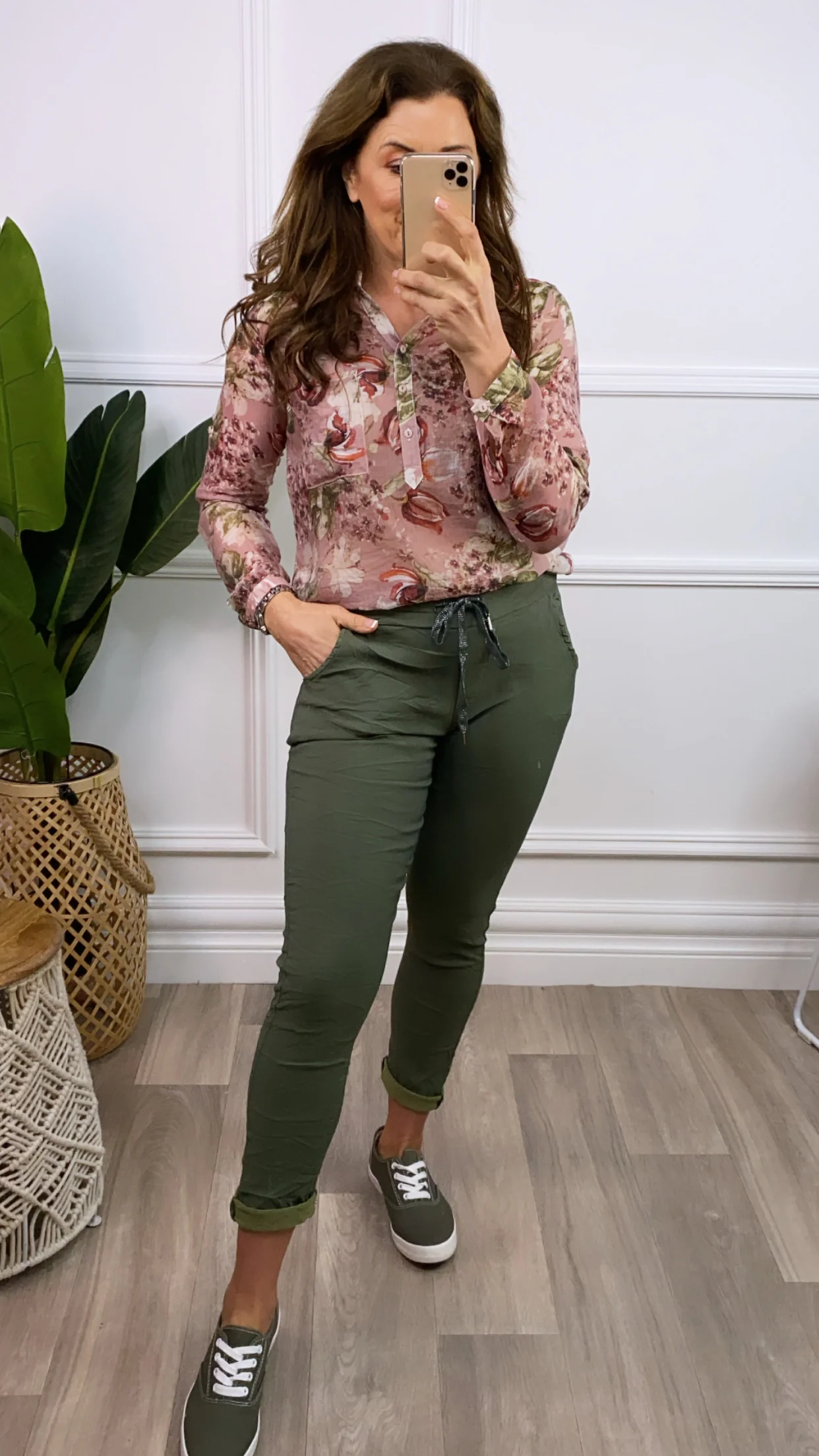Caroline Khaki Chino Joggers - Image 8