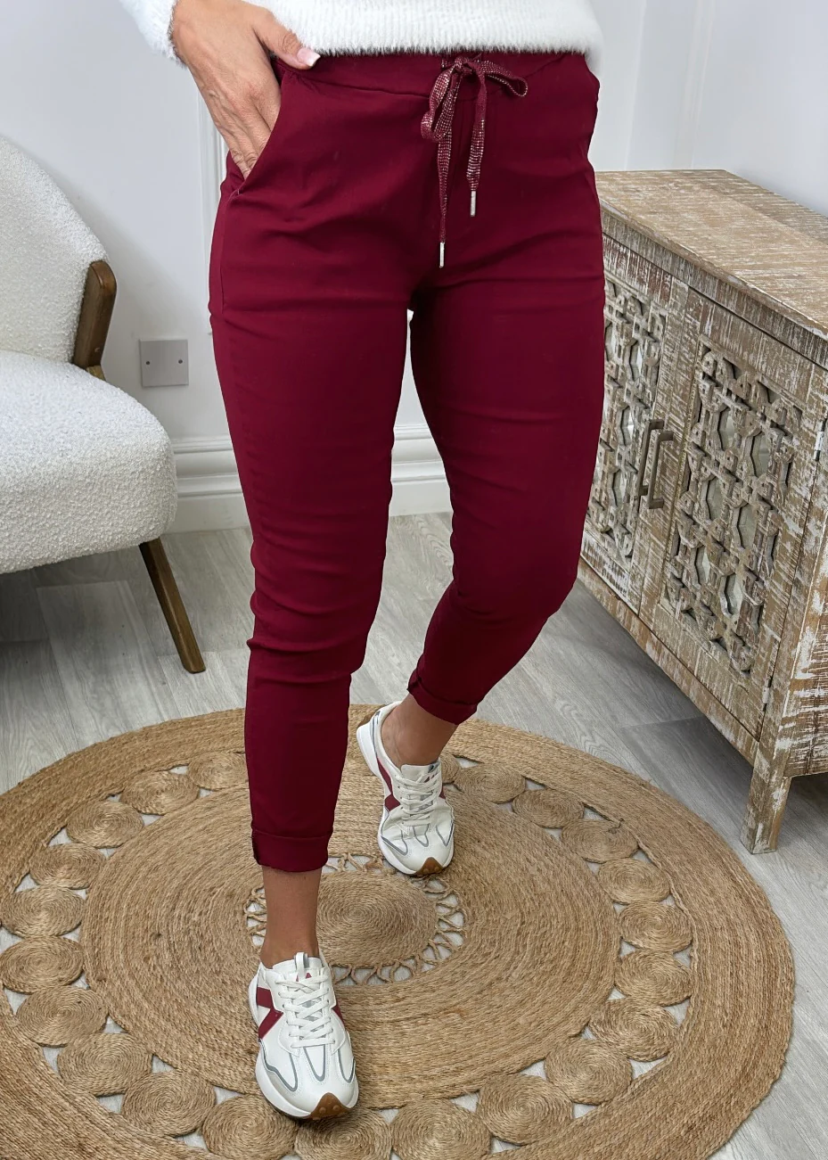 Caroline Wine Chino Joggers - Image 5