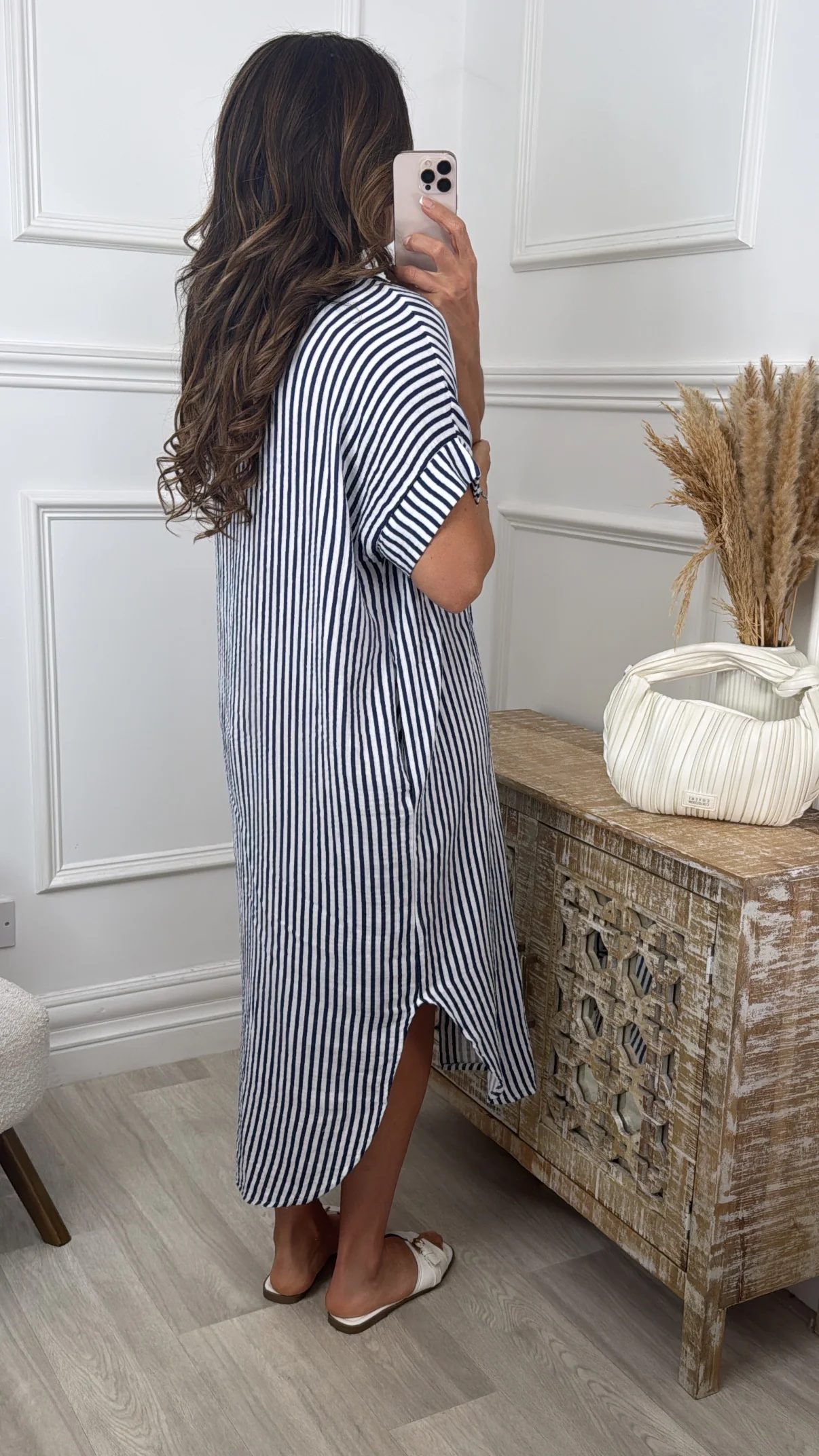 Celia Blue Kaftan Shirt Dress - Image 4
