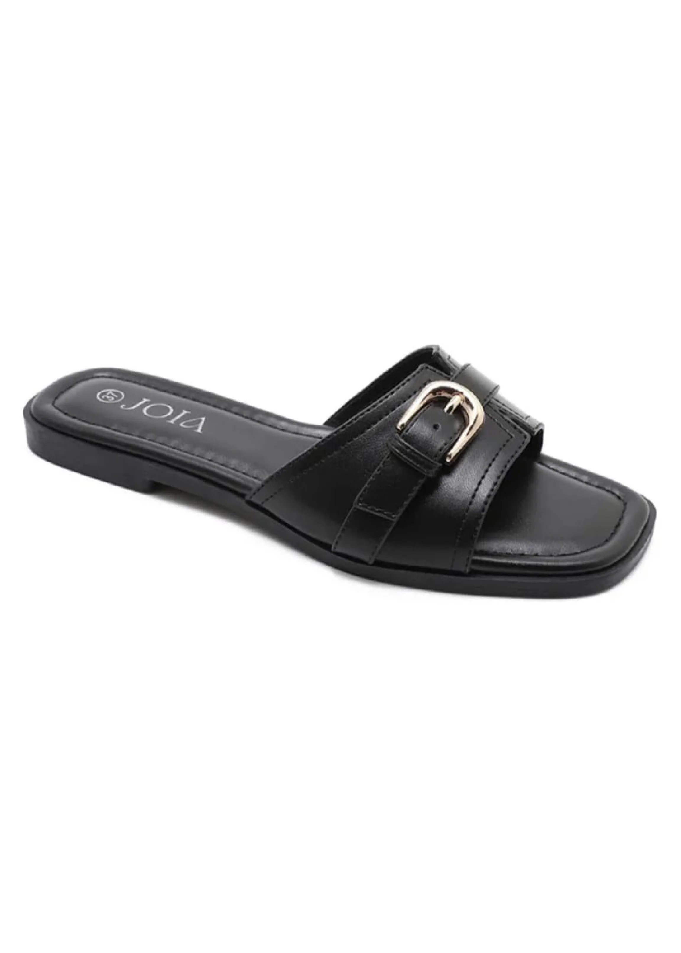 Charline Black Buckled Sandals - Image 2