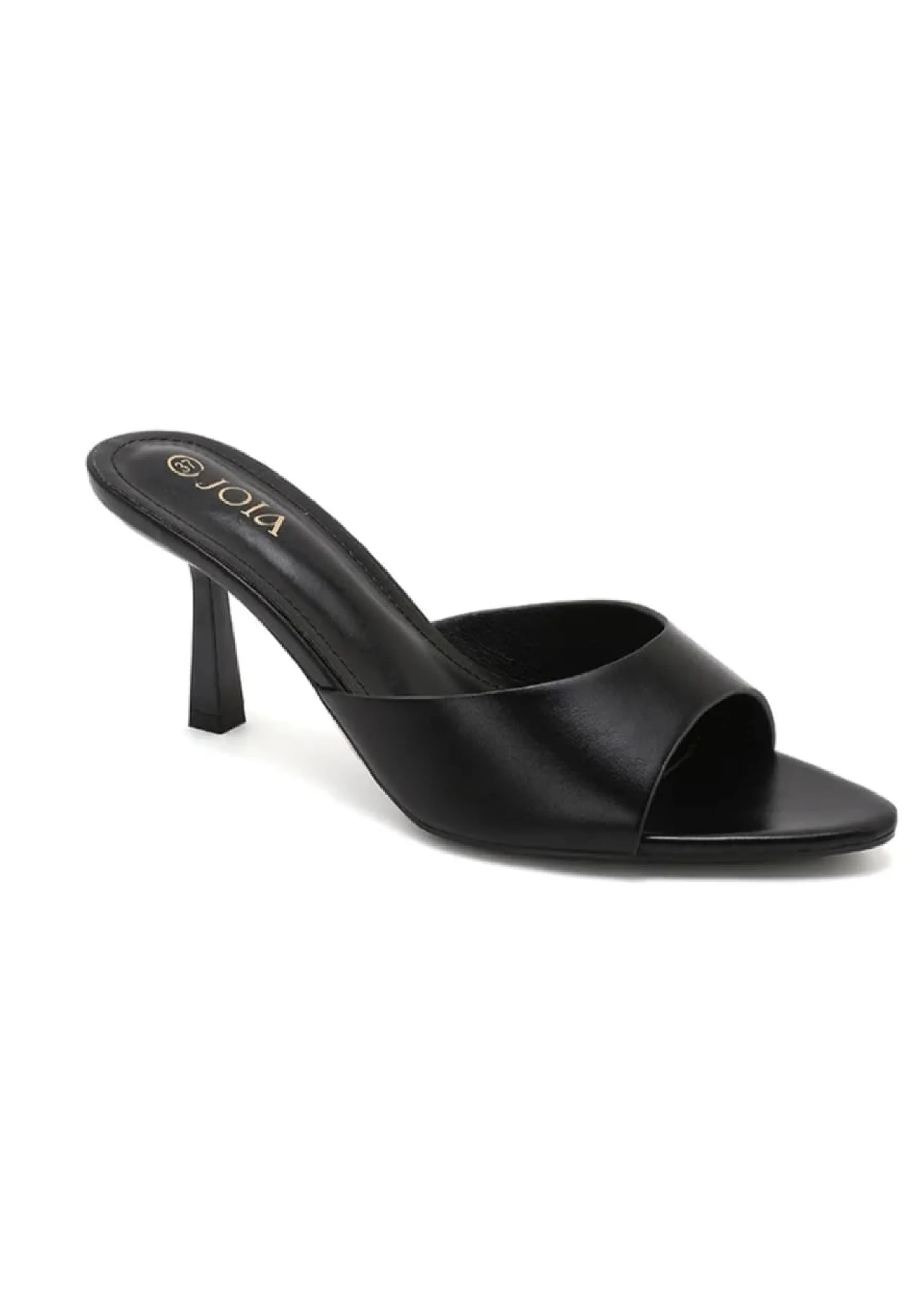 Crysta Black Heeled Sandals - Image 2