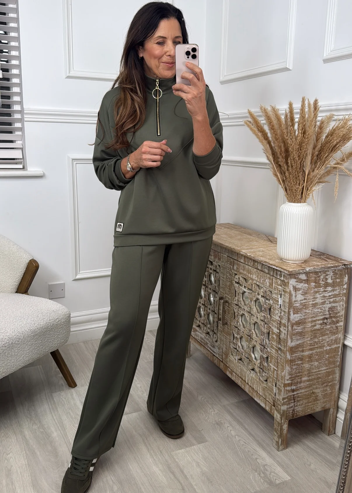 Daisy Khaki Seam Detail Set - Image 4