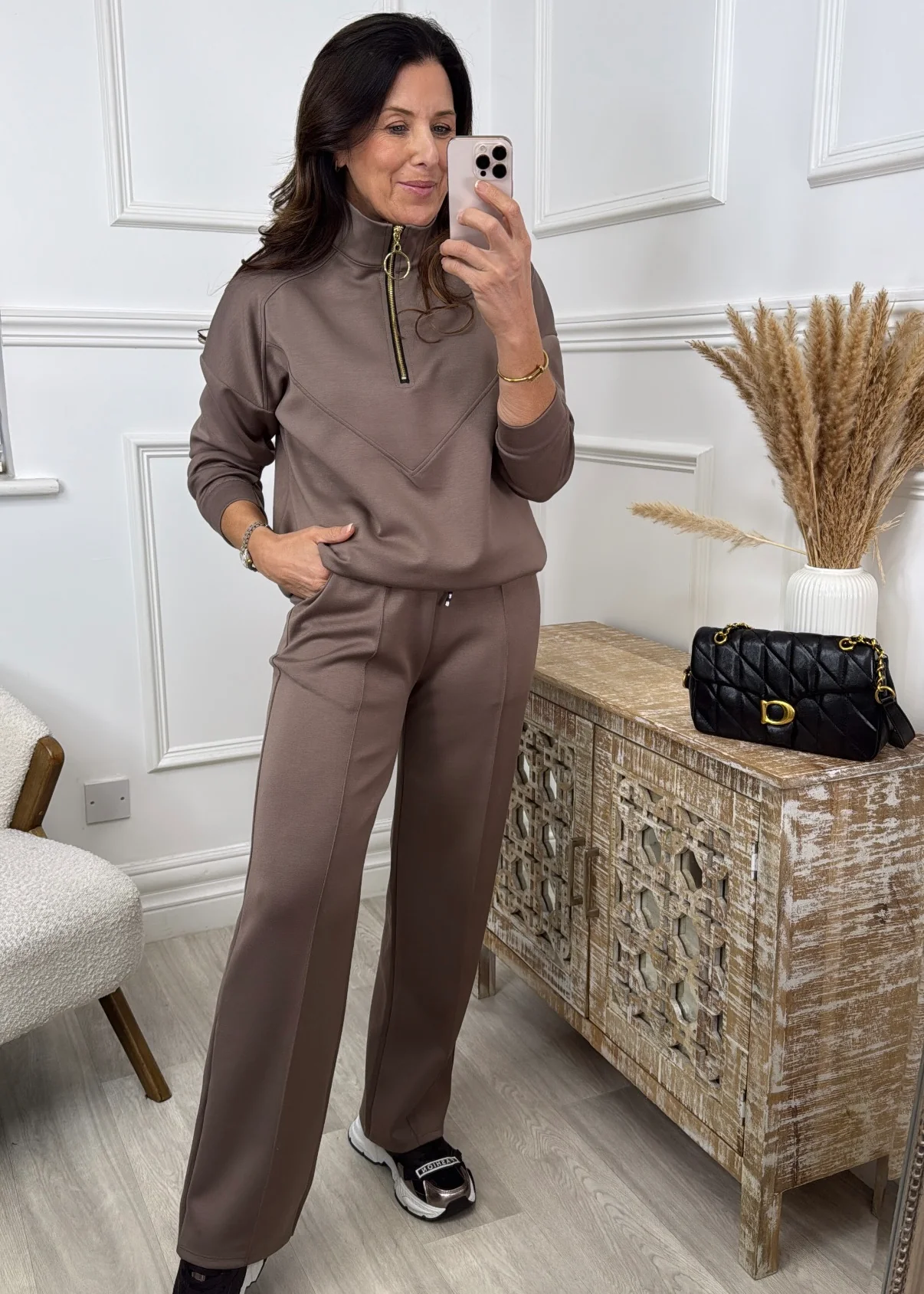 Daisy Light Brown Seam Detail Set - Image 2