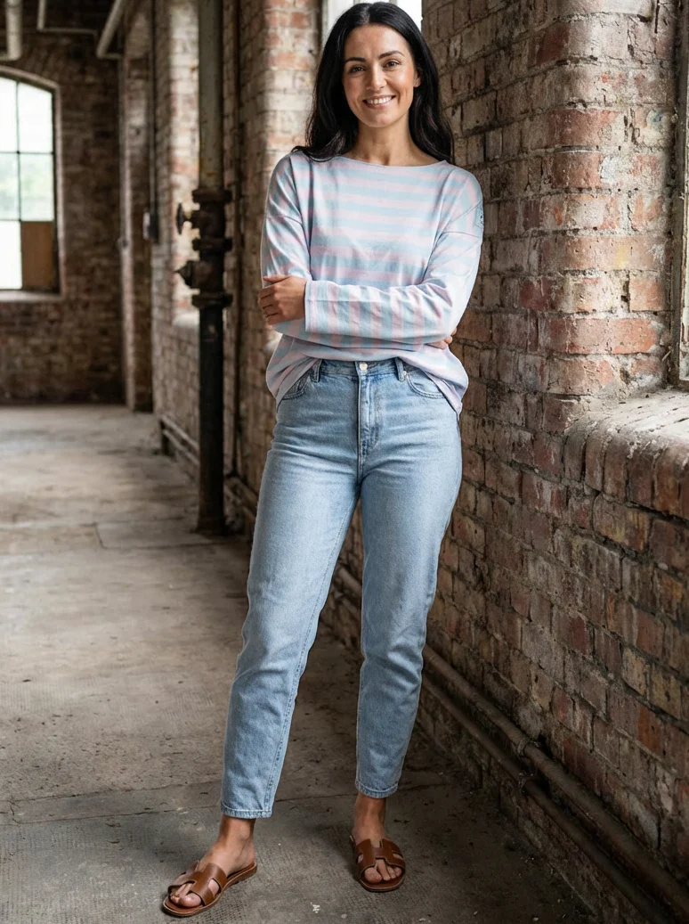 Dakota Blue Stripe Top - Image 5