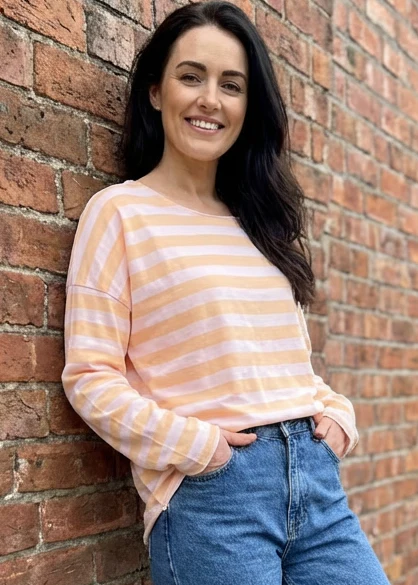 Dakota Orange Stripe Top - Image 3