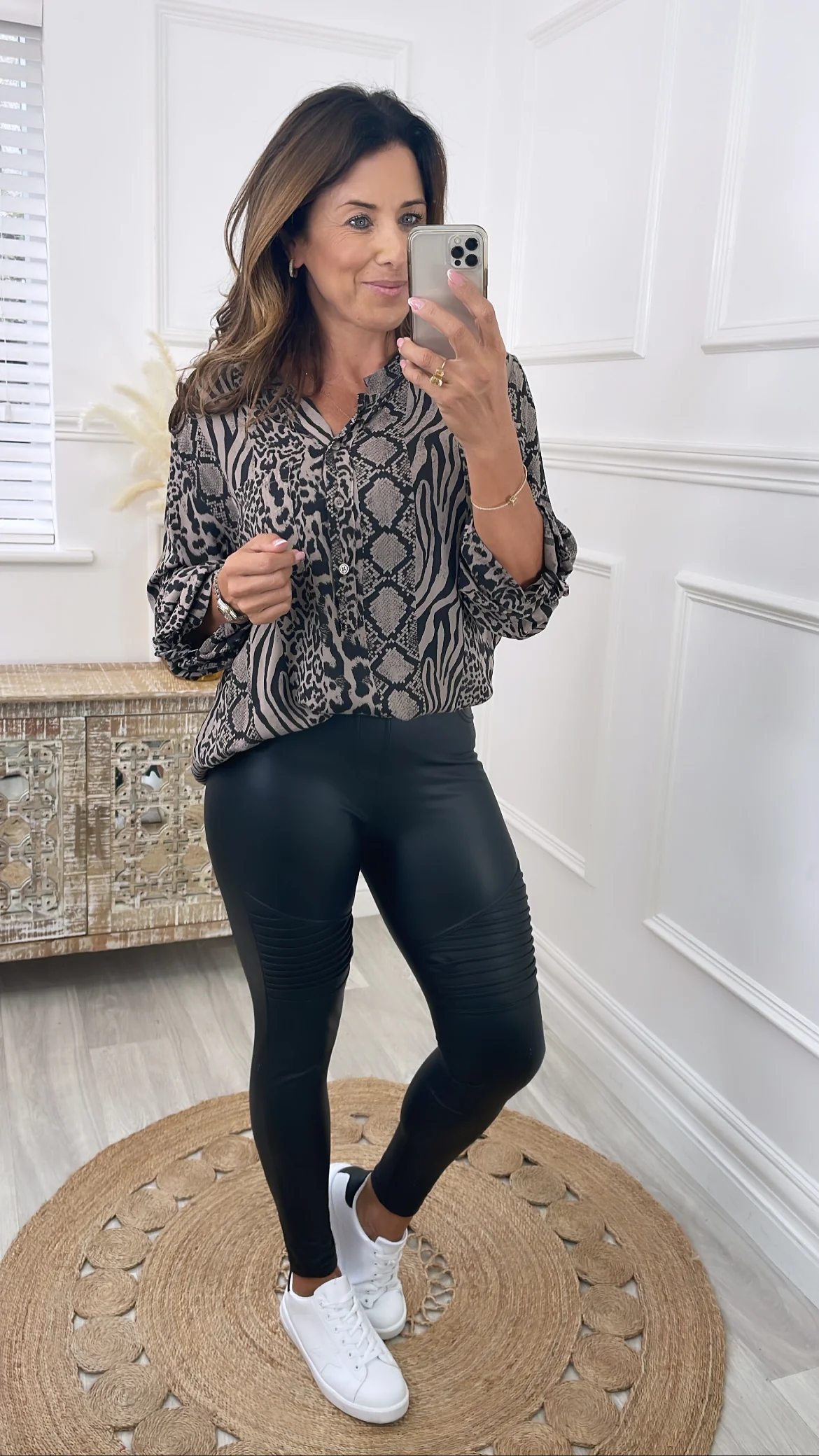 Dallas Black High Waisted Stitched Leggings - Image 9