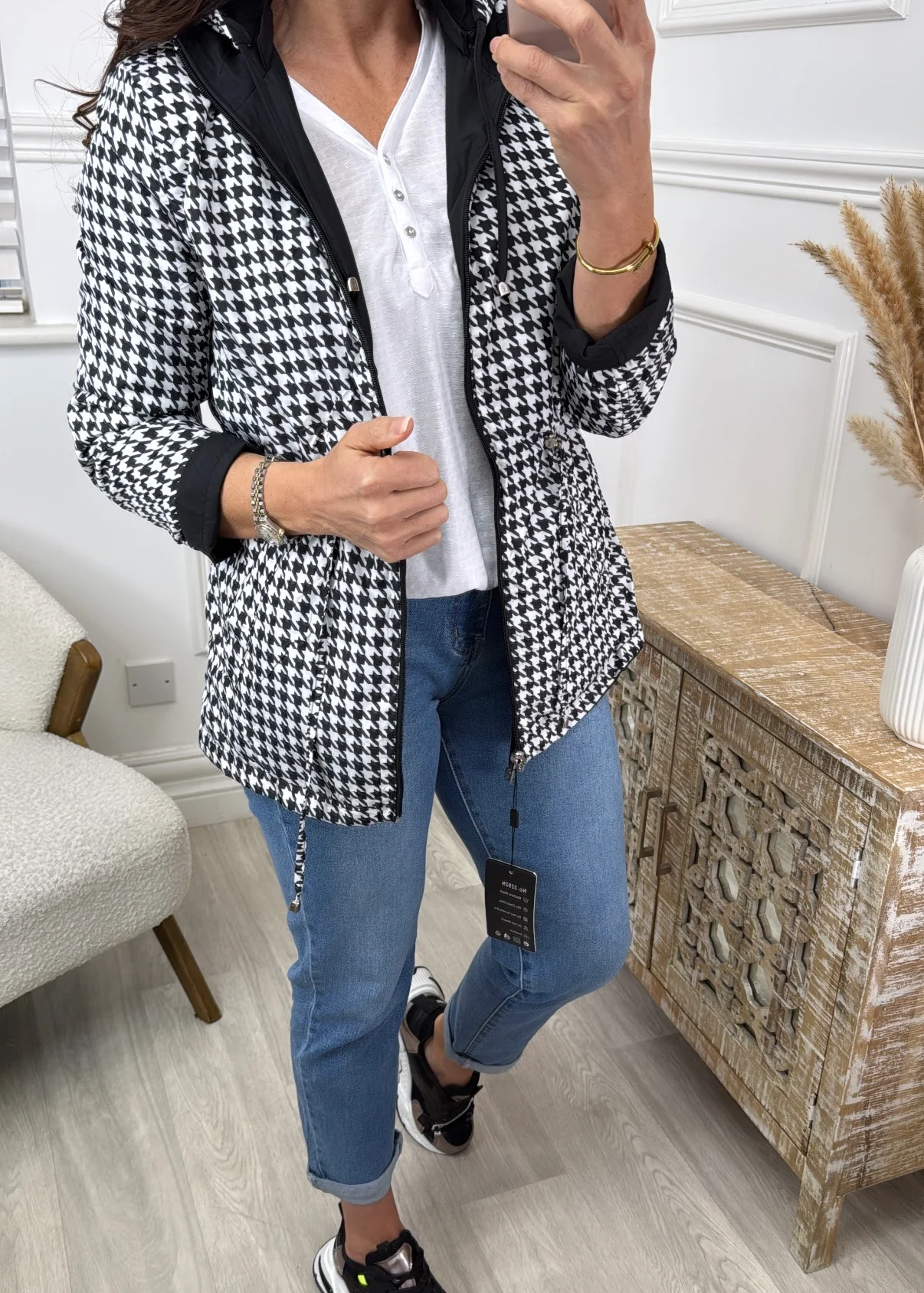Danielle Black Long Rain Jacket - Image 5