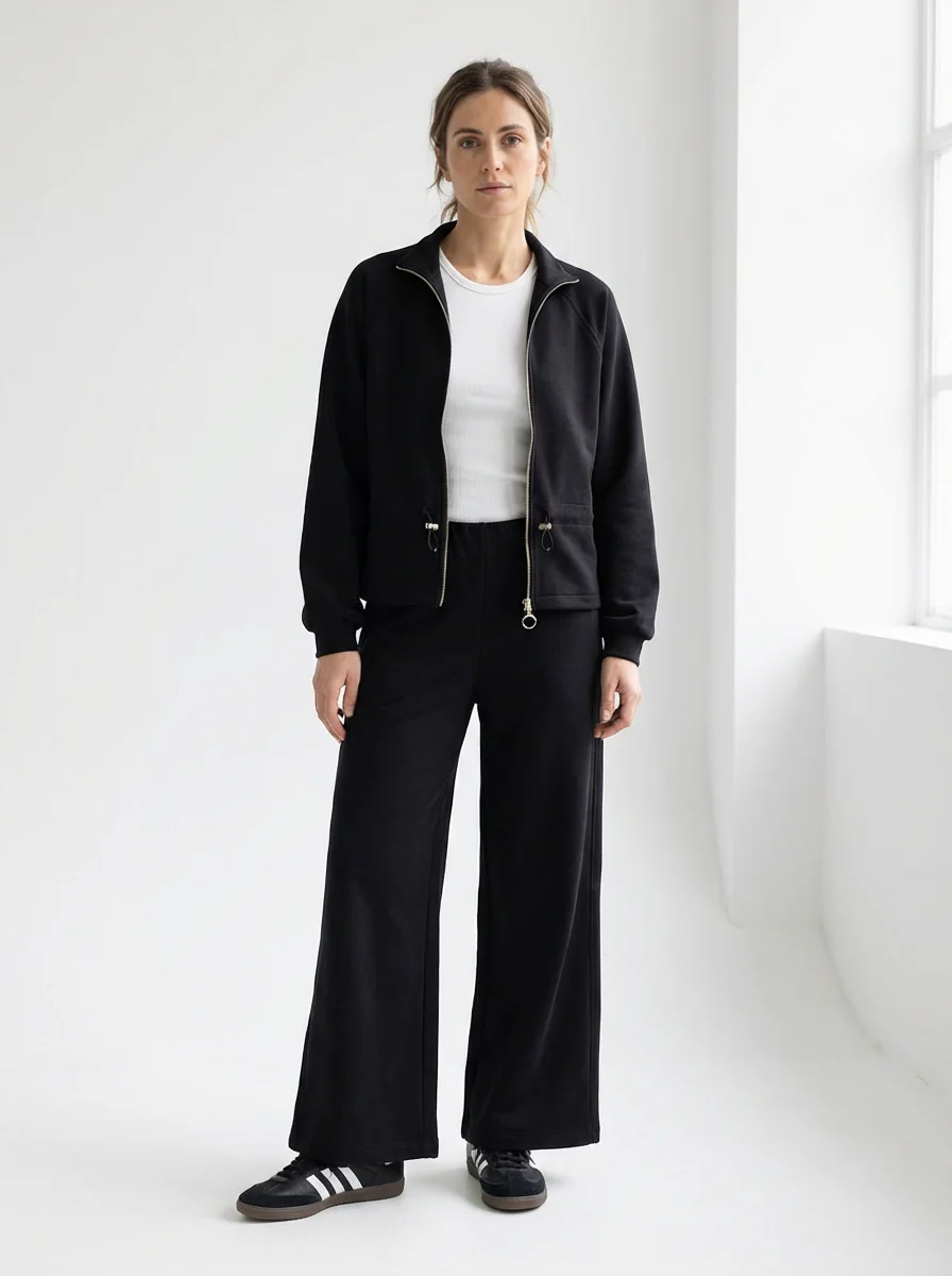 Demi Black Zip Thru Tracksuit - Image 5