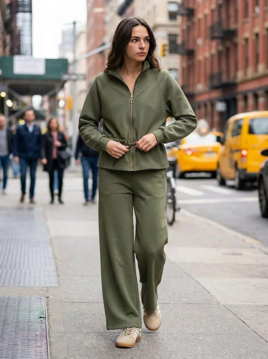 Demi Khaki Zip Thru Tracksuit - Image 6