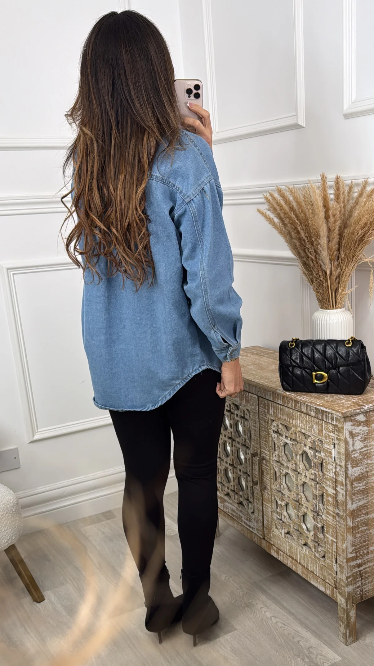 Demina Blue Denim Shirt - Image 4