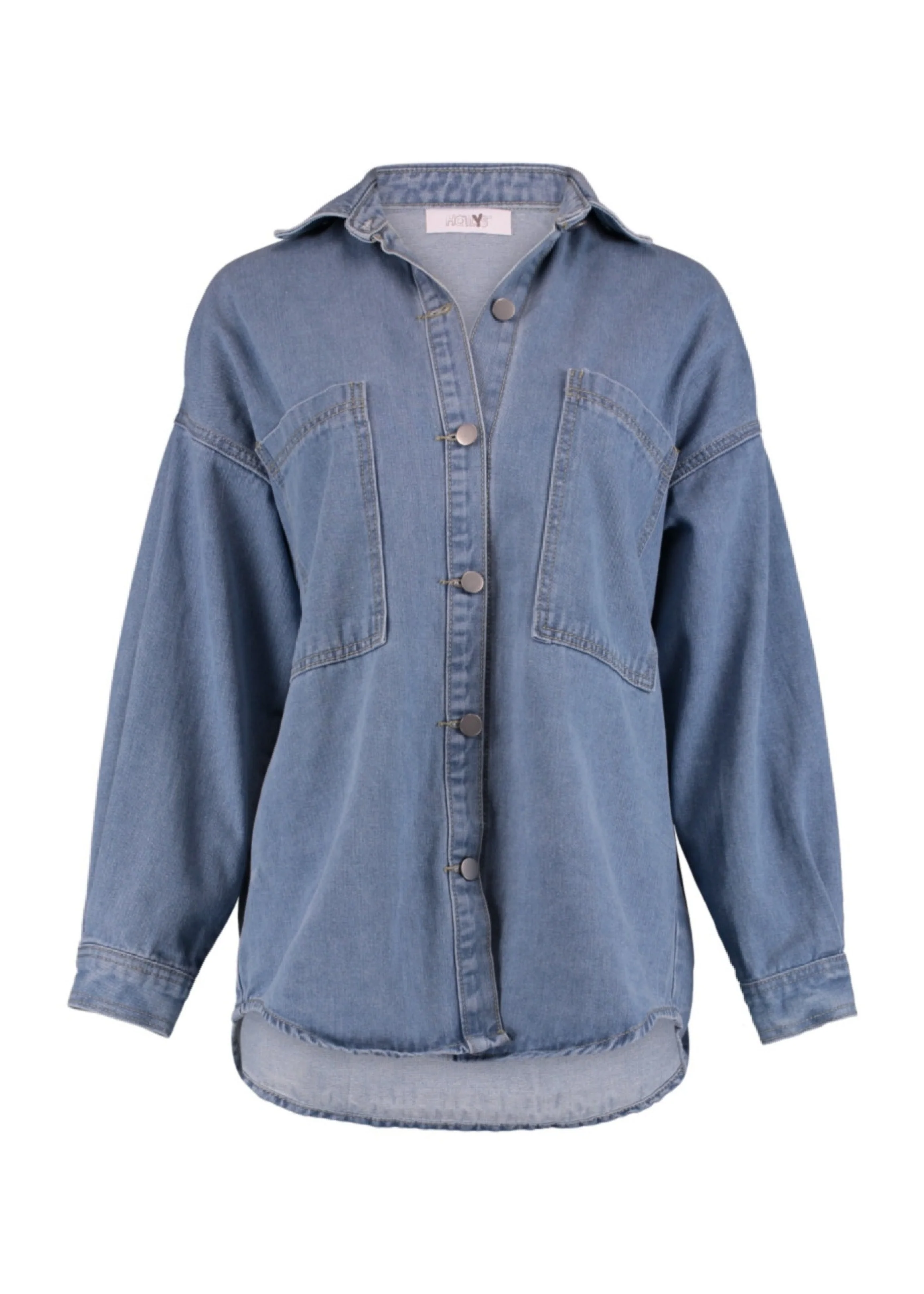 Demina Blue Denim Shirt - Image 5