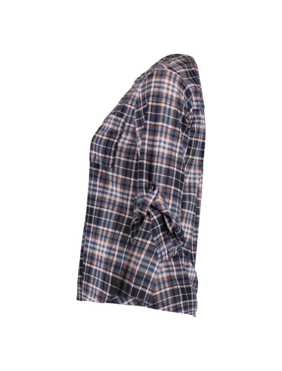 Dinara Navy Check Popover Shirt - Image 8