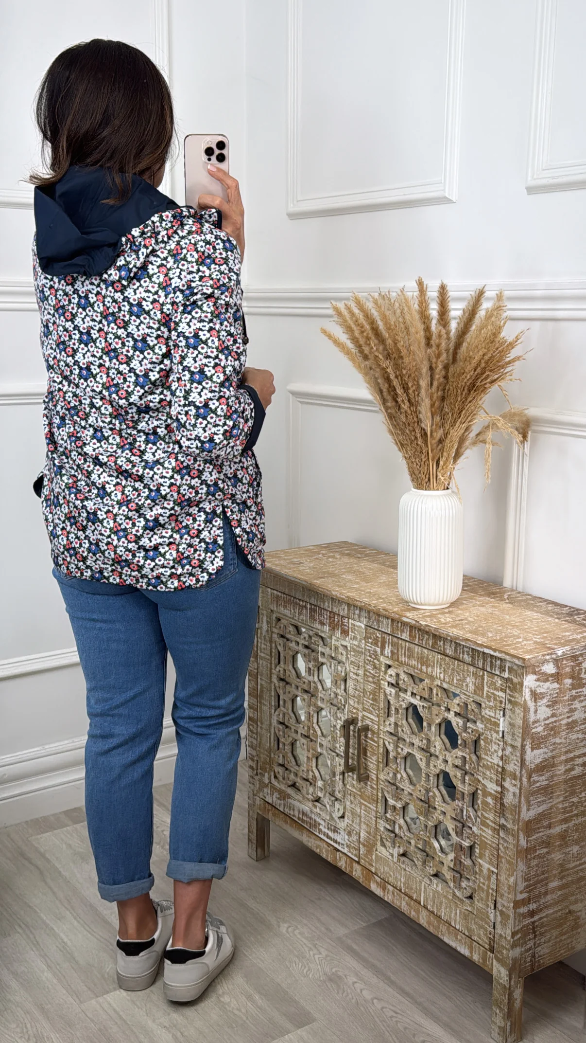 Dolores Navy Reversible Rain Jacket - Image 8