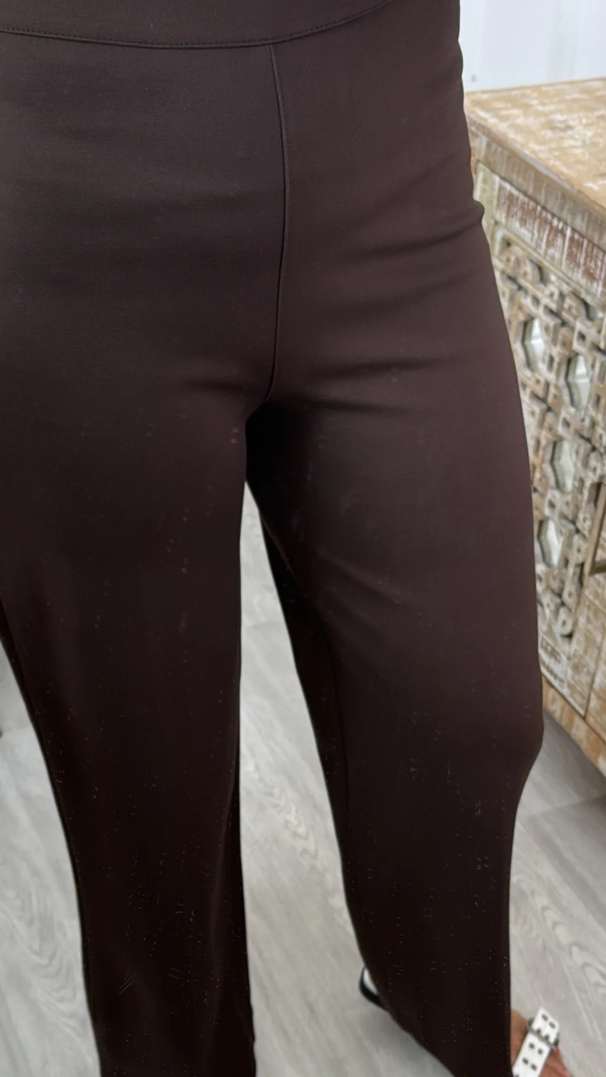 Harlow Brown Straight Leg Trousers - Image 3