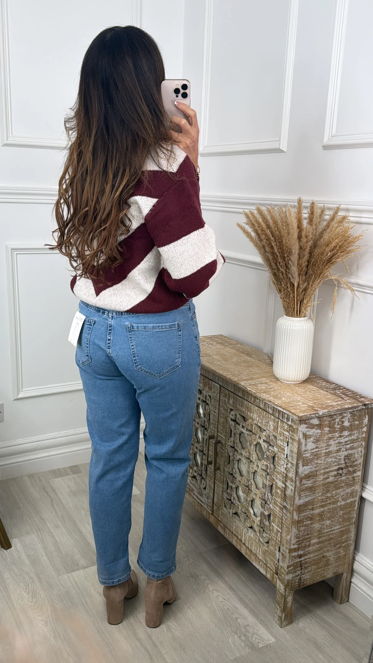 Eliza Blue High Waist Mom Jeans - Image 6
