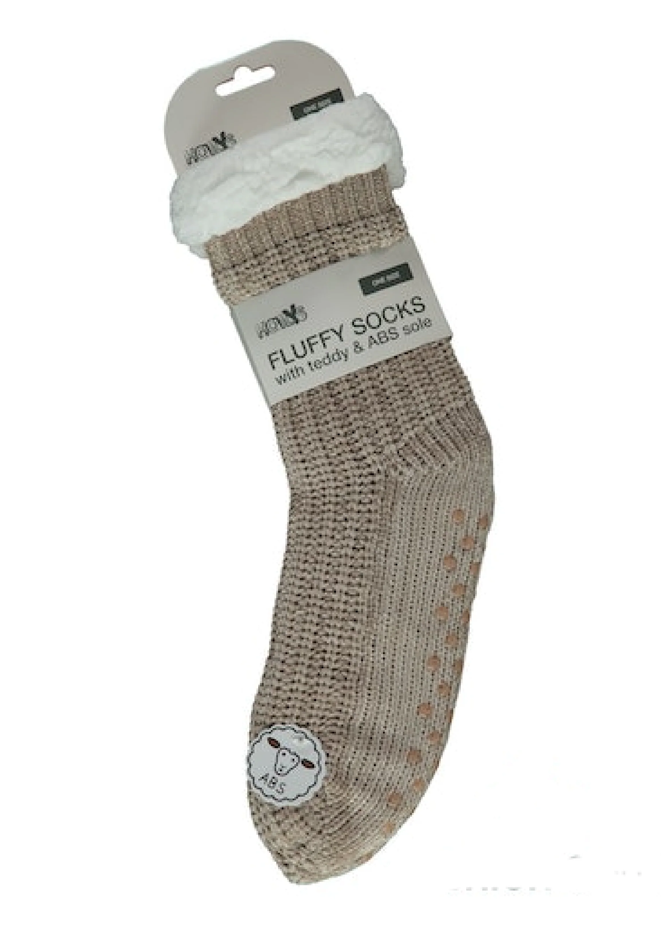 Elsa Beige Fluffy Socks