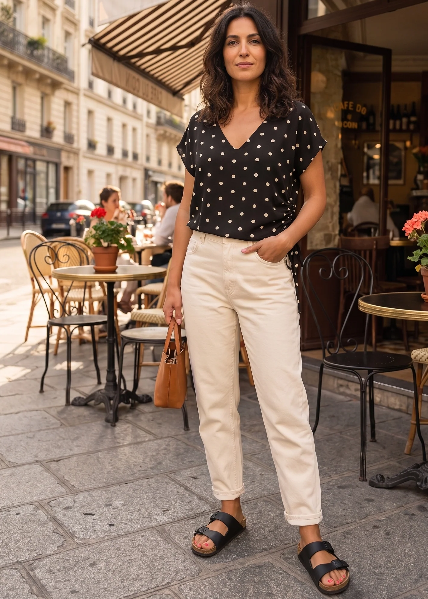 Emilia Black Polka Dot Blouse - Image 4