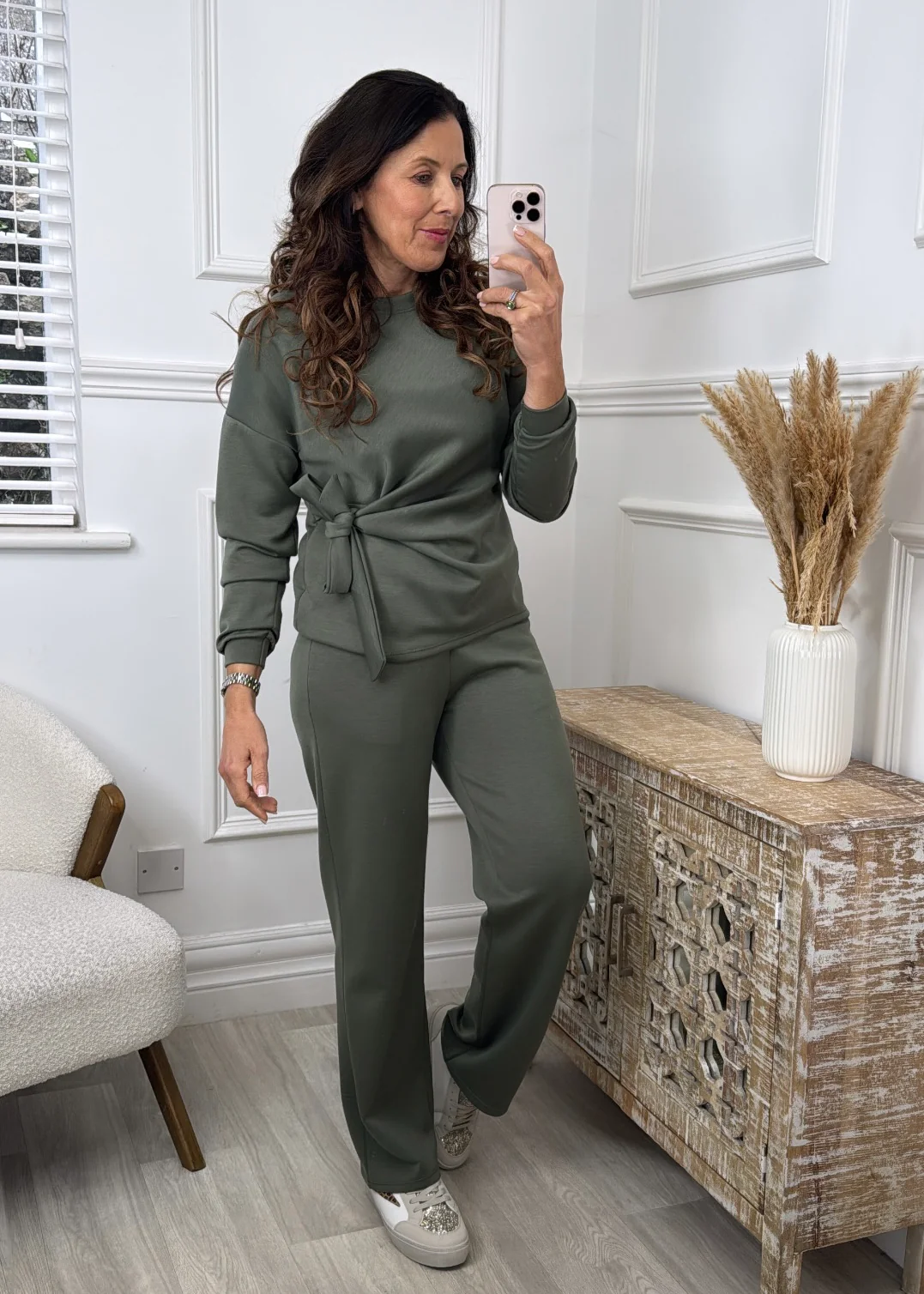 Erin Khaki Side Knot Set - Image 3