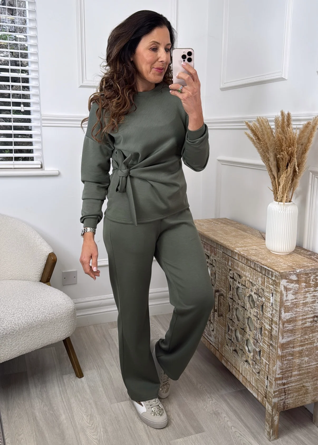 Erin Khaki Side Knot Set - Image 4
