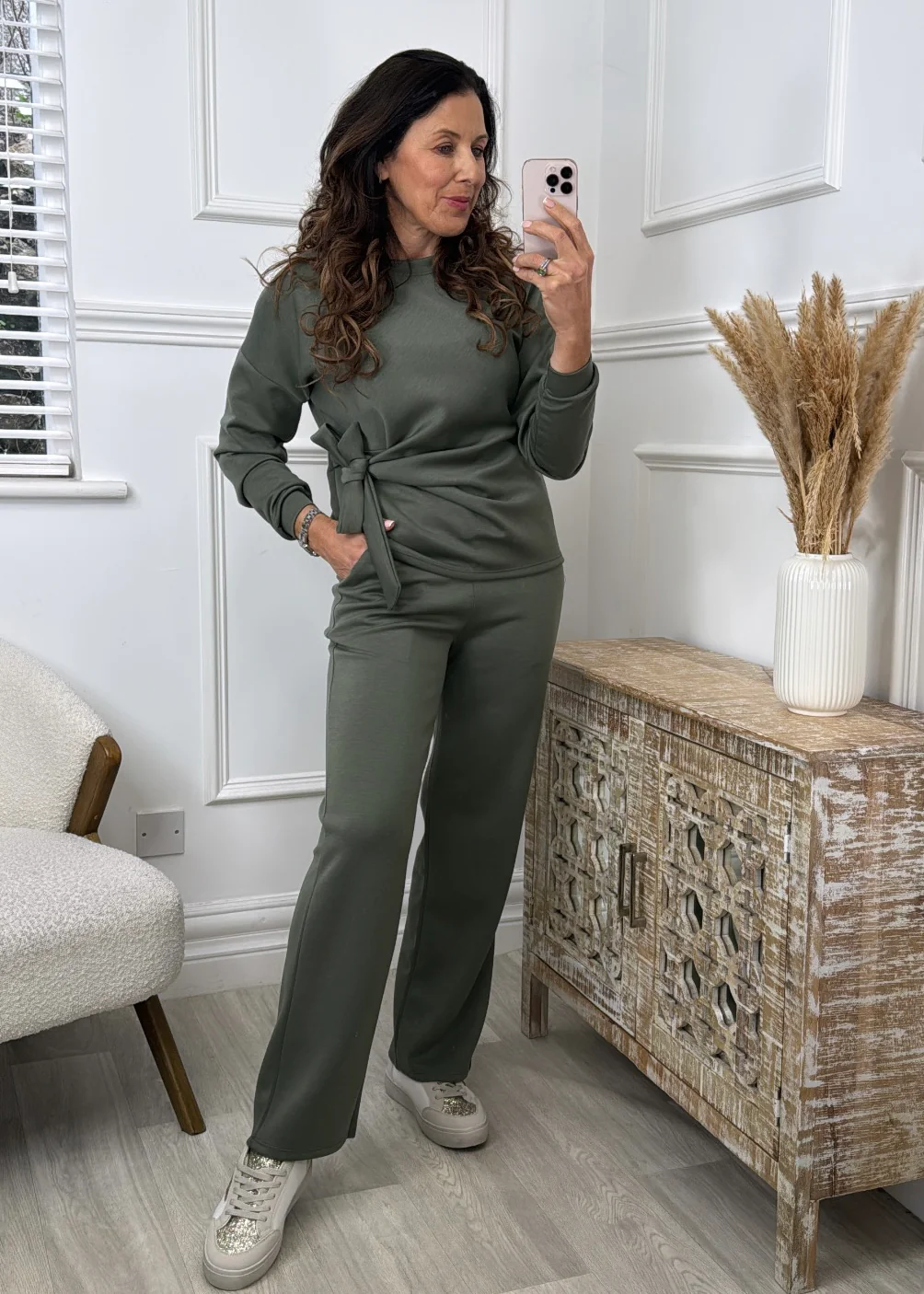 Erin Khaki Side Knot Set - Image 6