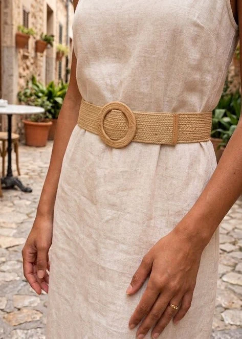 Estel Beige Woven Belt