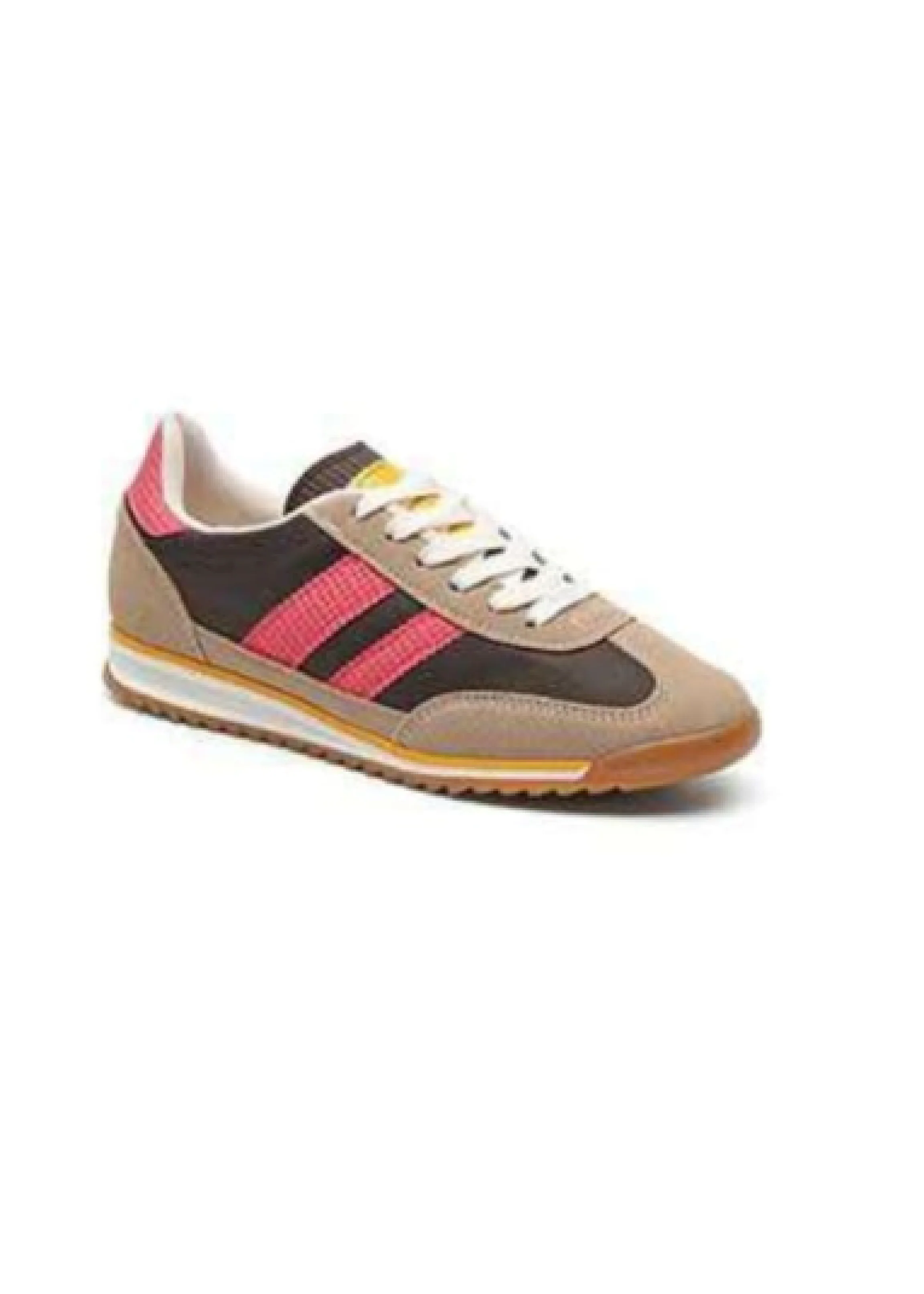 Fergy Rose Stripe Mocha Trainers - Image 2