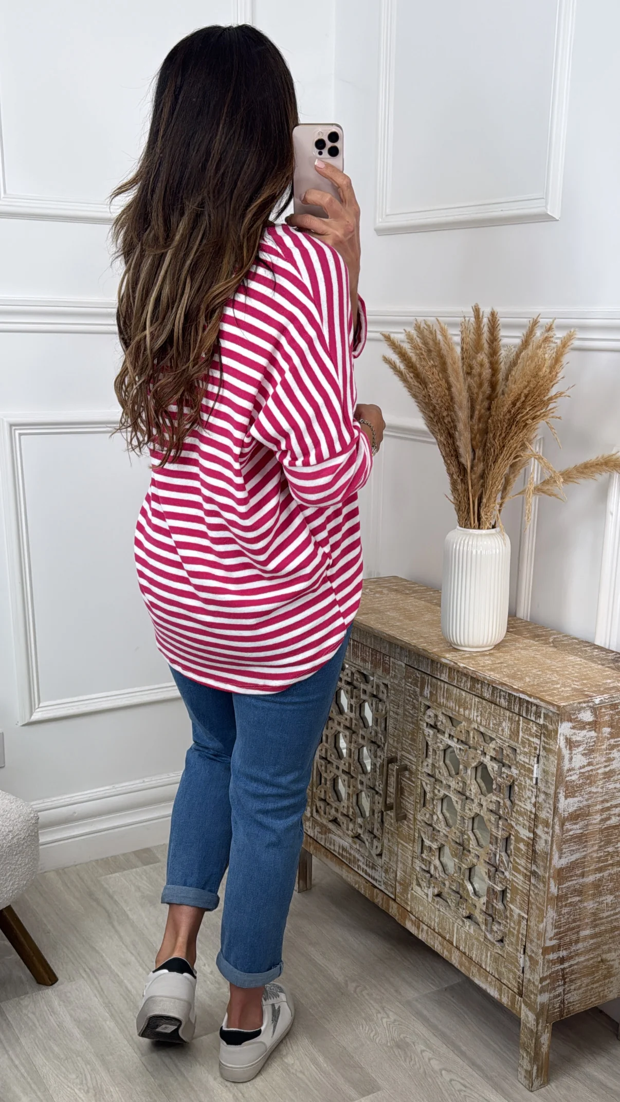 Francine Fuchsia Striped Top - Image 3