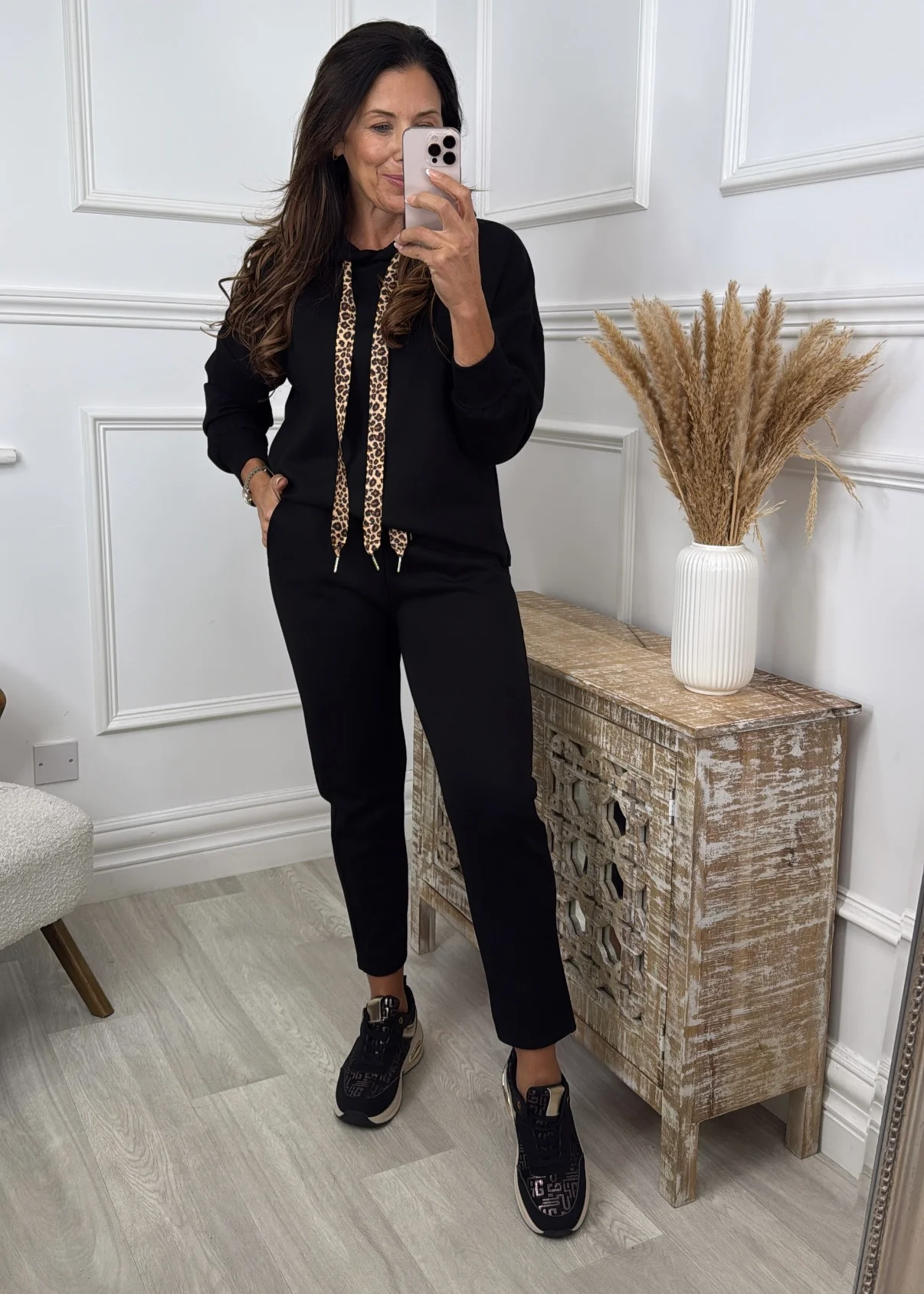 Gillian Black Leopard Detail Set - Image 6