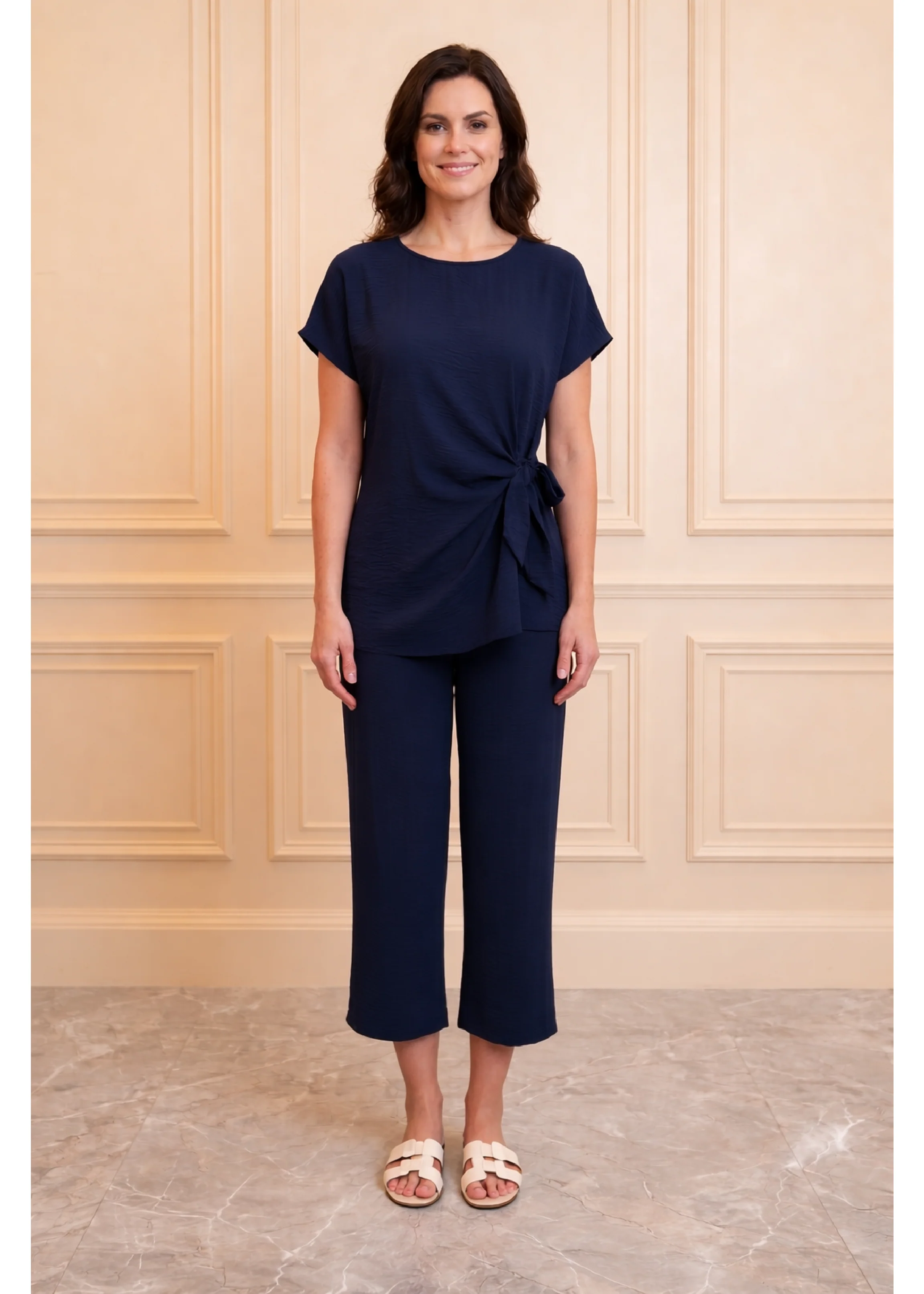 Hilary Navy Side Knot Set - Image 3