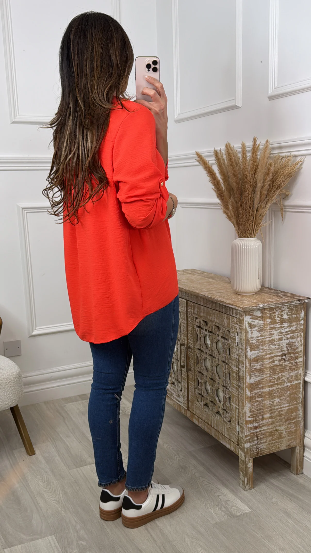 Jocasta Orange Zip Detail Top - Image 3